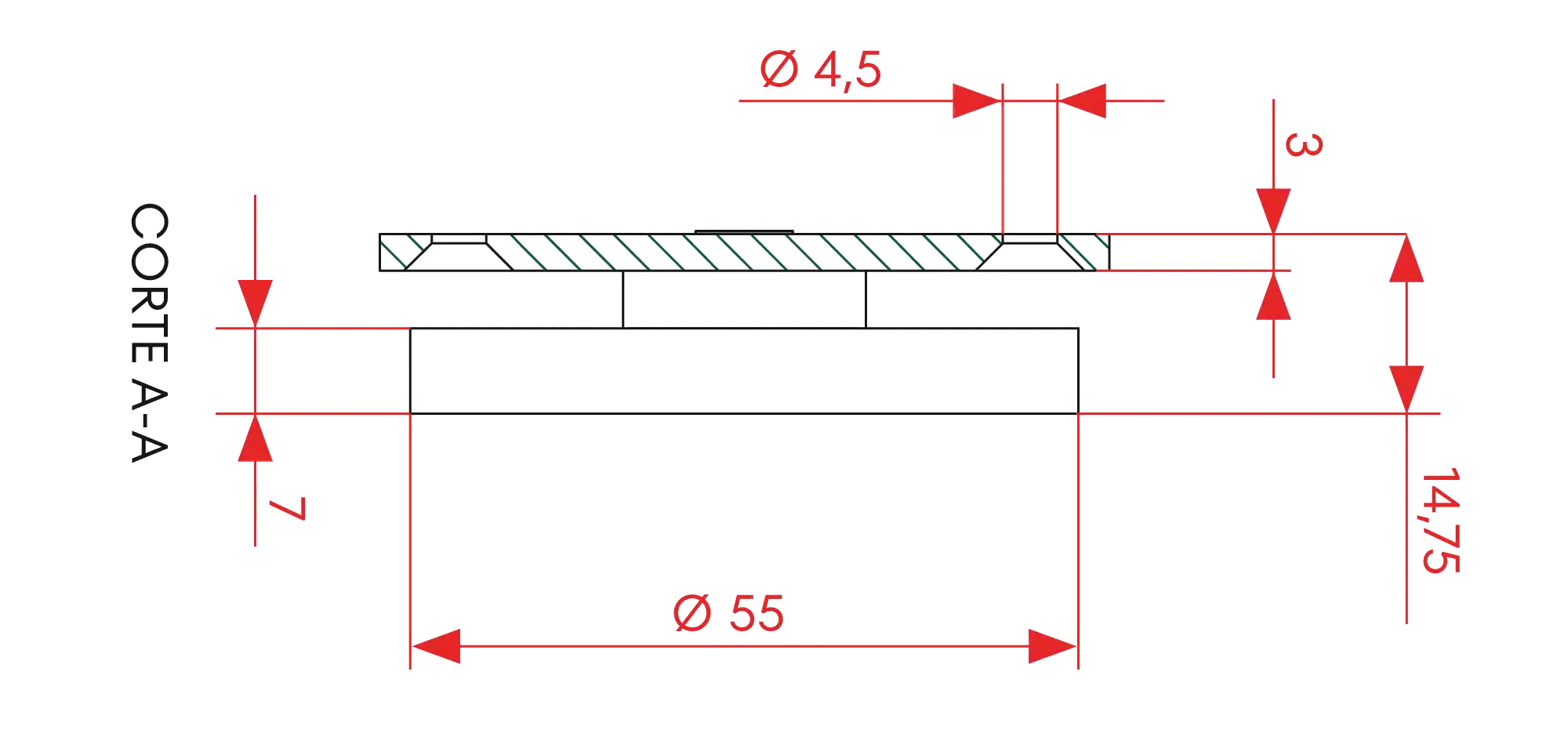 Counterplate C2 Dimensions
