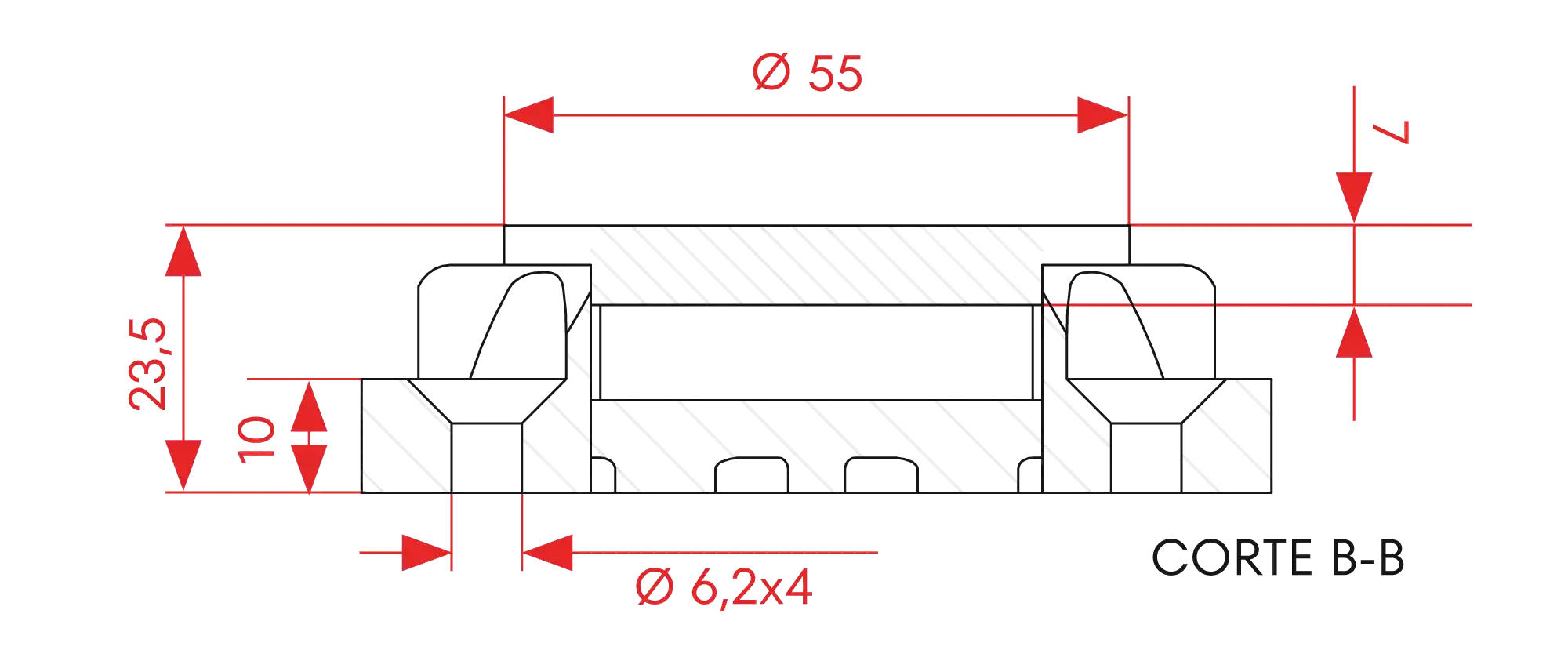 Counterplate C3 Dimensions