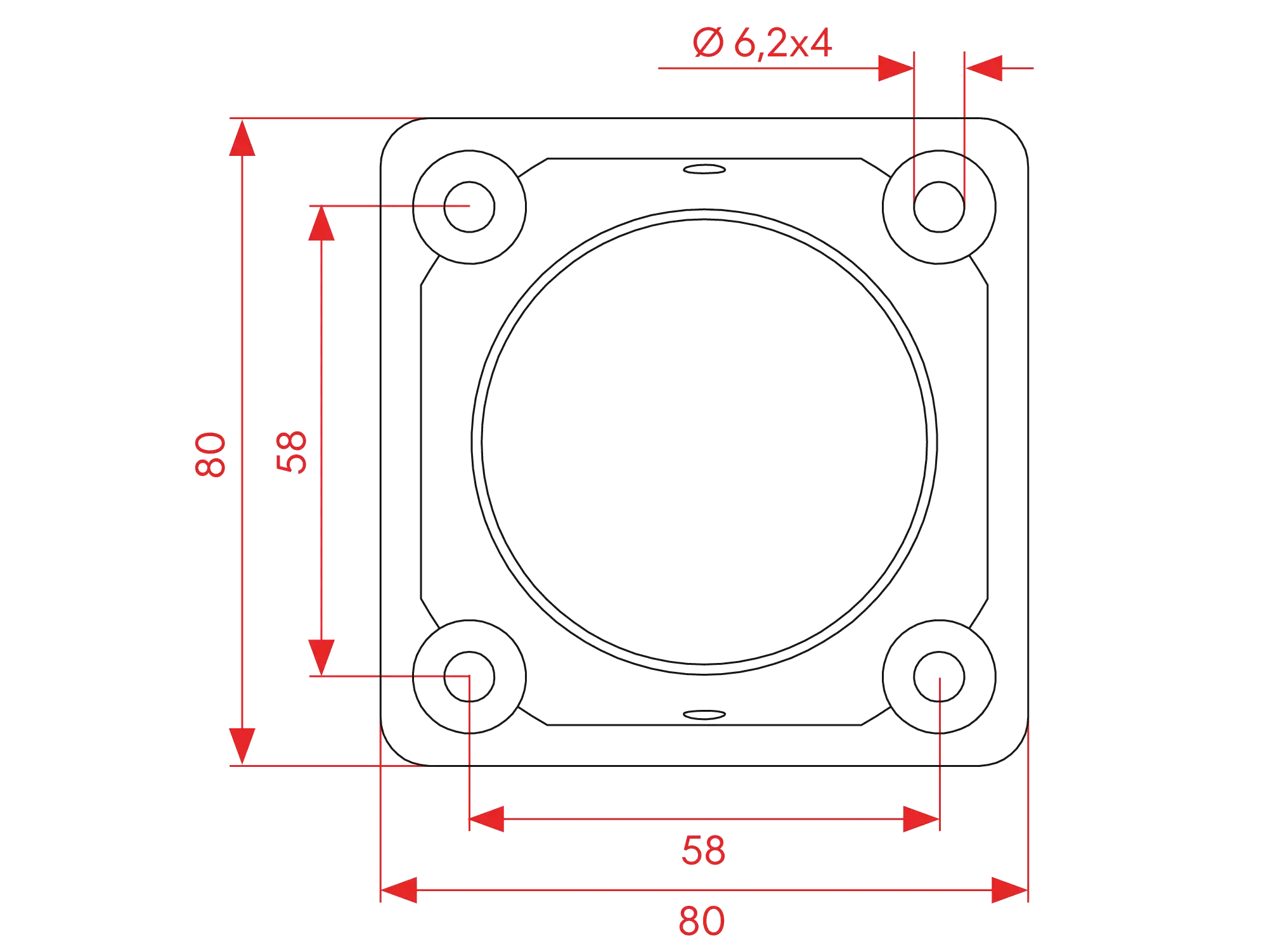 Counterplate C5 Dimensions