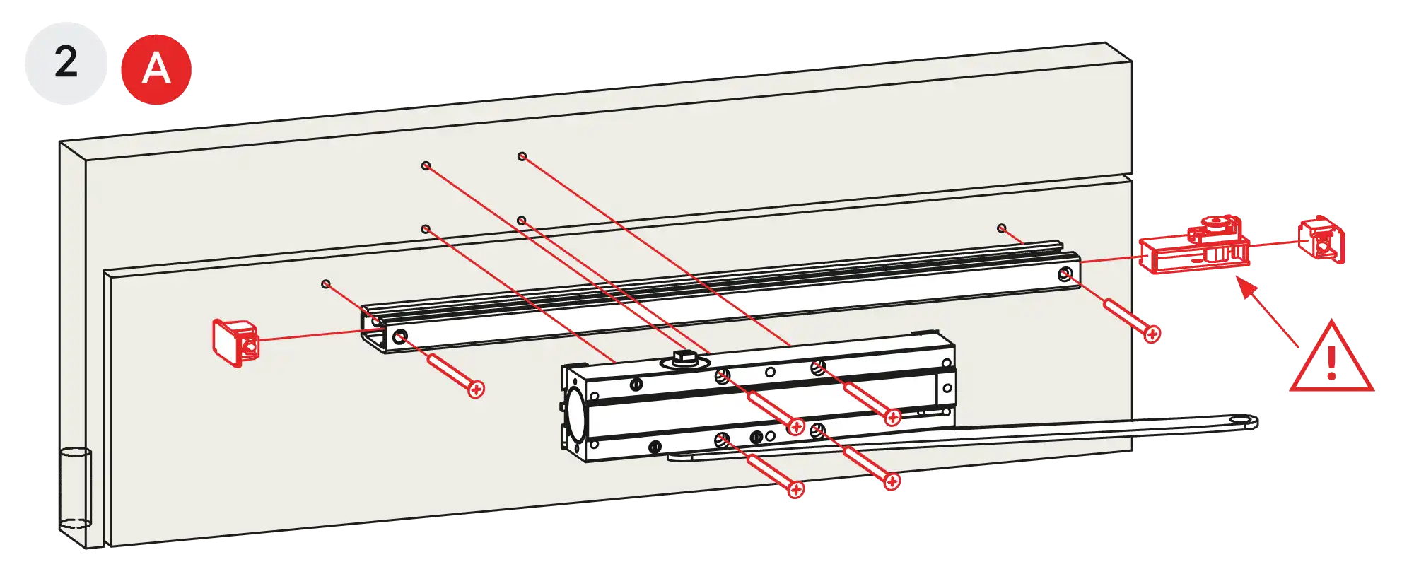 Installation inverted mounting on hinge side DIN R
