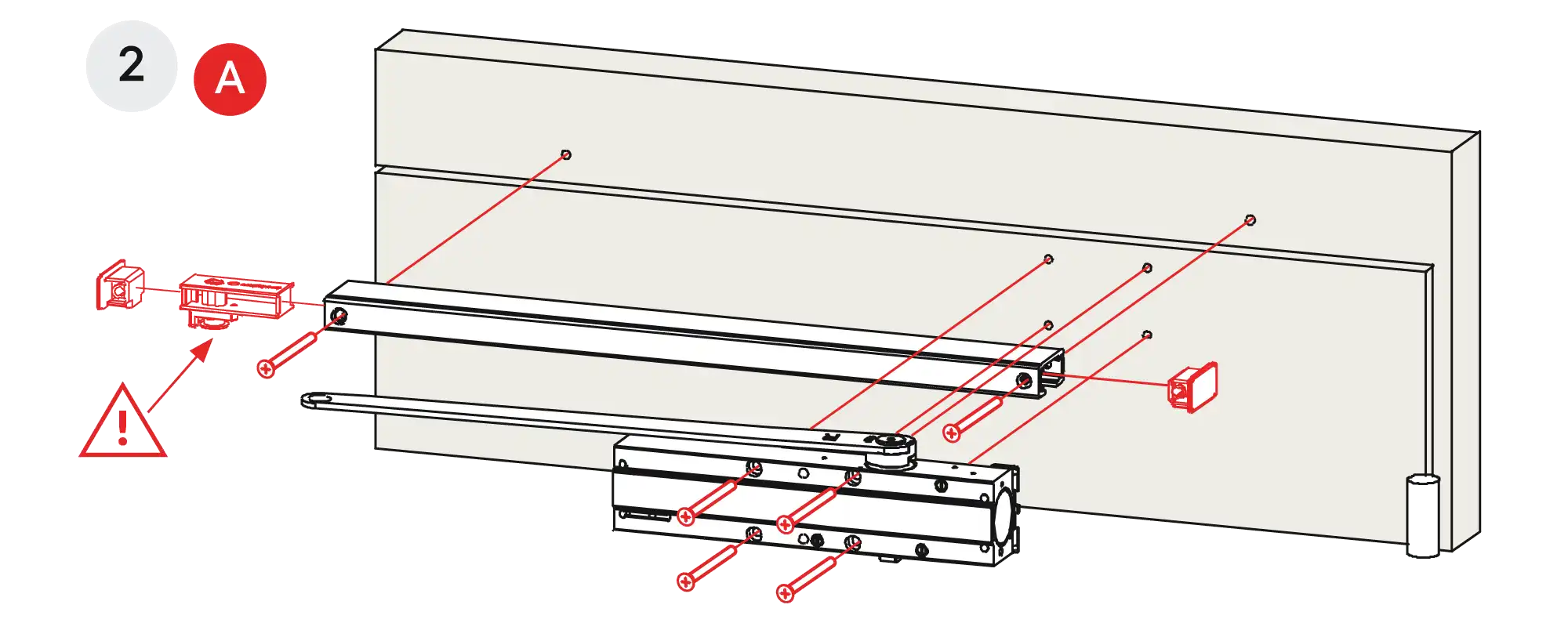 Installation normal mounting right hinge DIN R