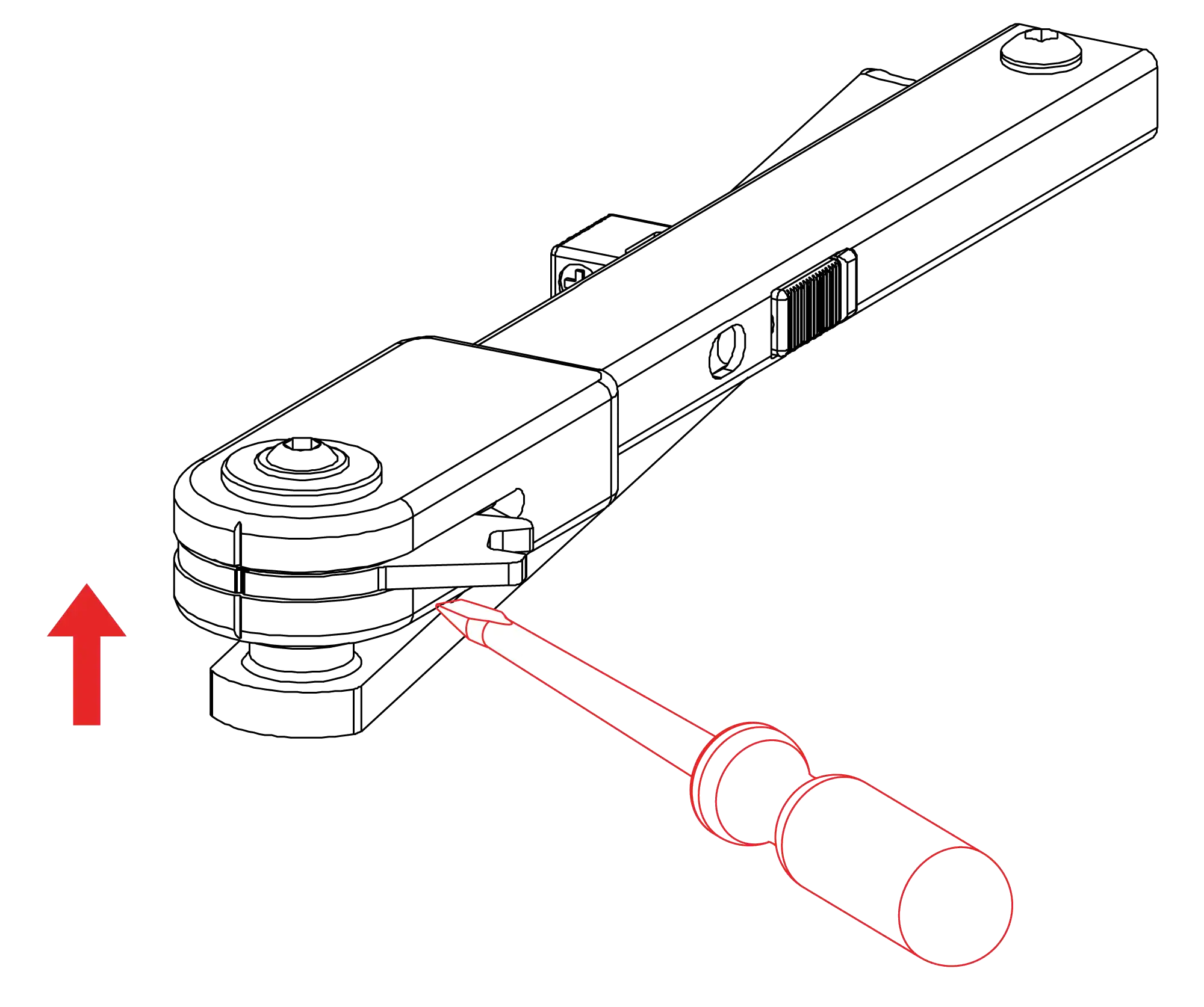 Installation normal mounting left hinge DIN L