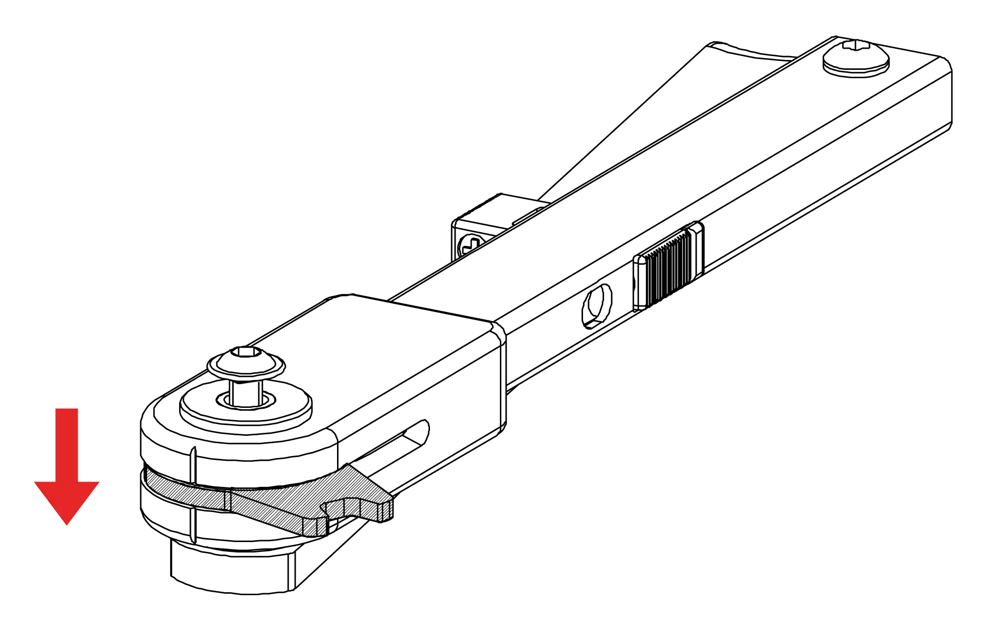 Installation normal mounting left hinge DIN L