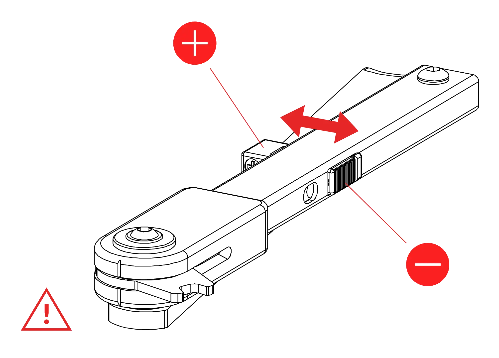Installation normal mounting left hinge DIN L