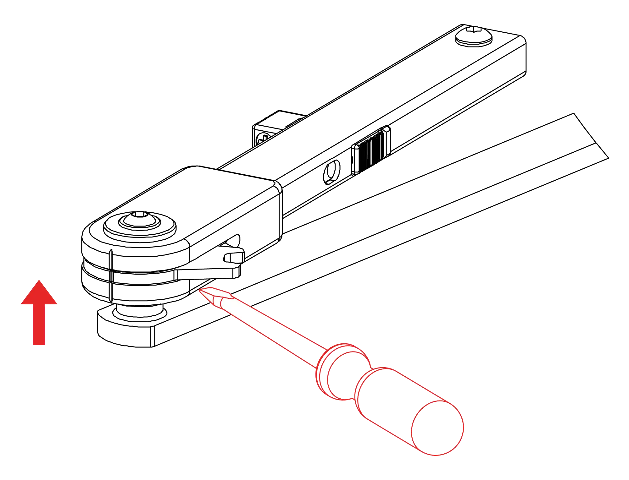 Installation normal mounting right hinge DIN R