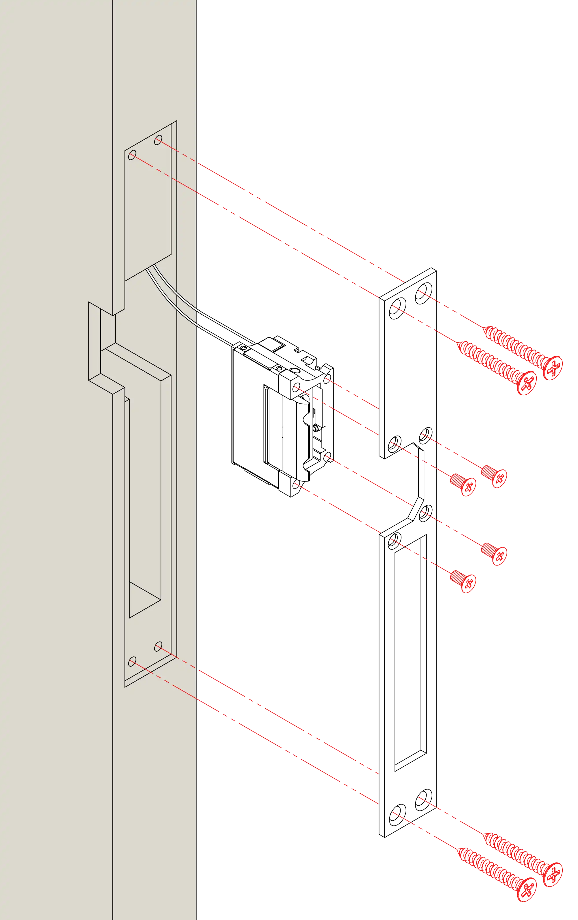 Installation without the latch guide