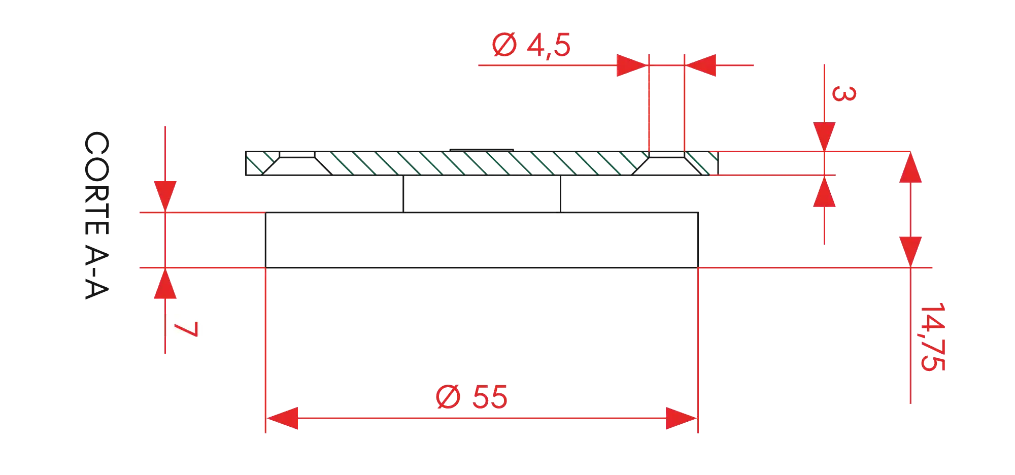 Counterplate C2 Dimensions