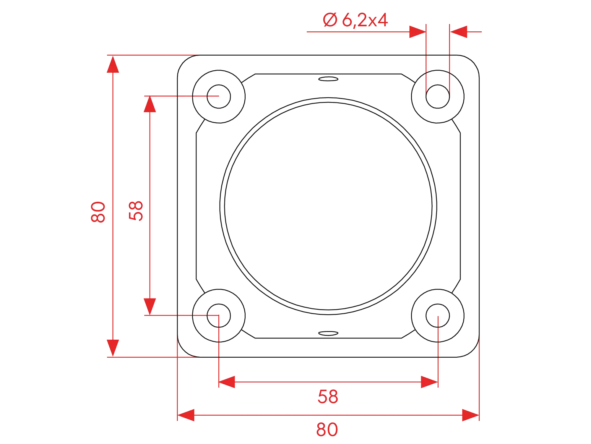 Counterplate C5 Dimensions