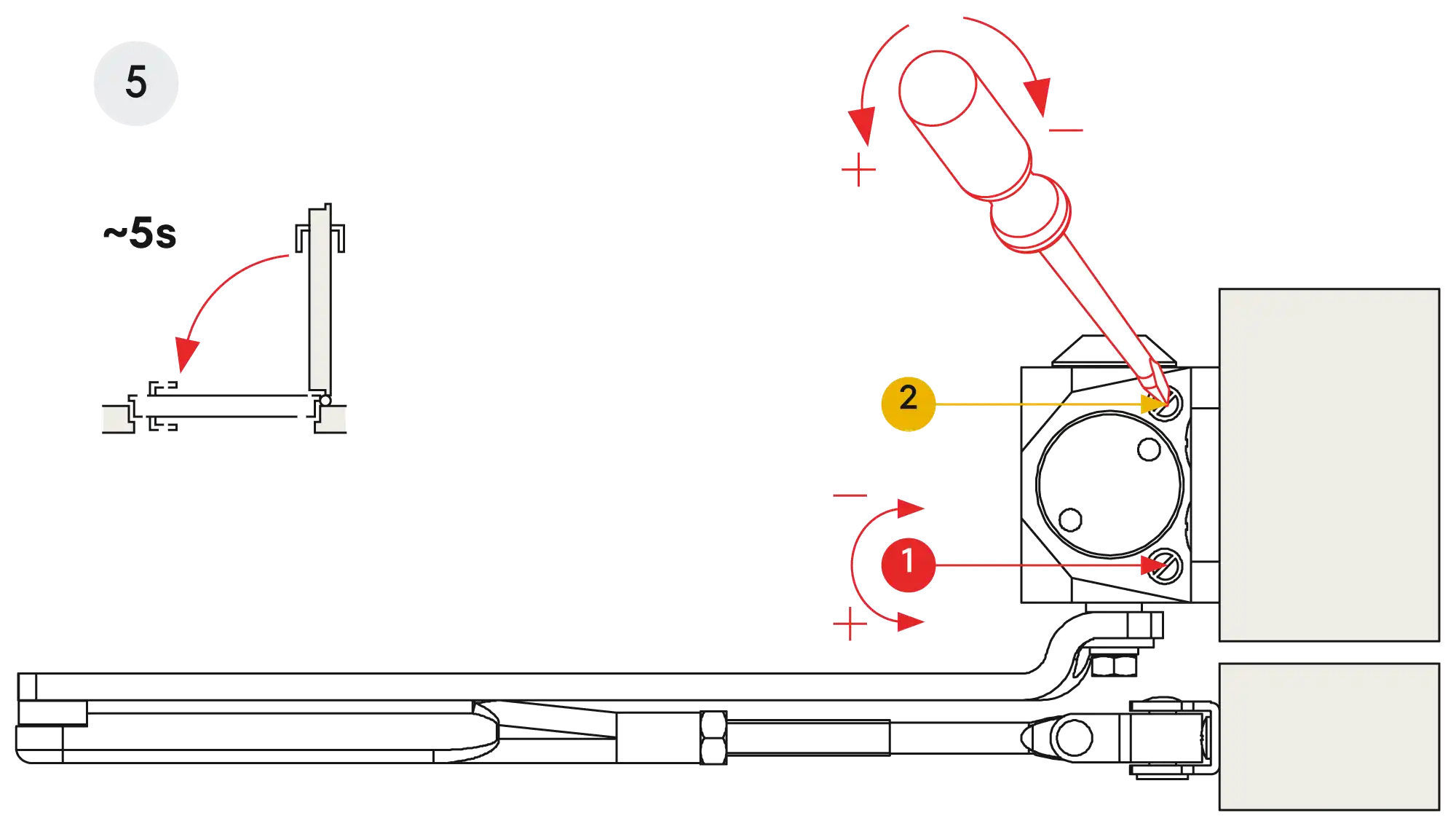Installation inverted assembly on the opposite side to hinges DIN L