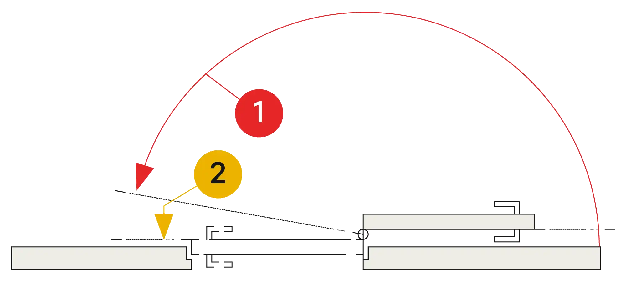 Installation inverted assembly on the opposite side to hinges DIN L
