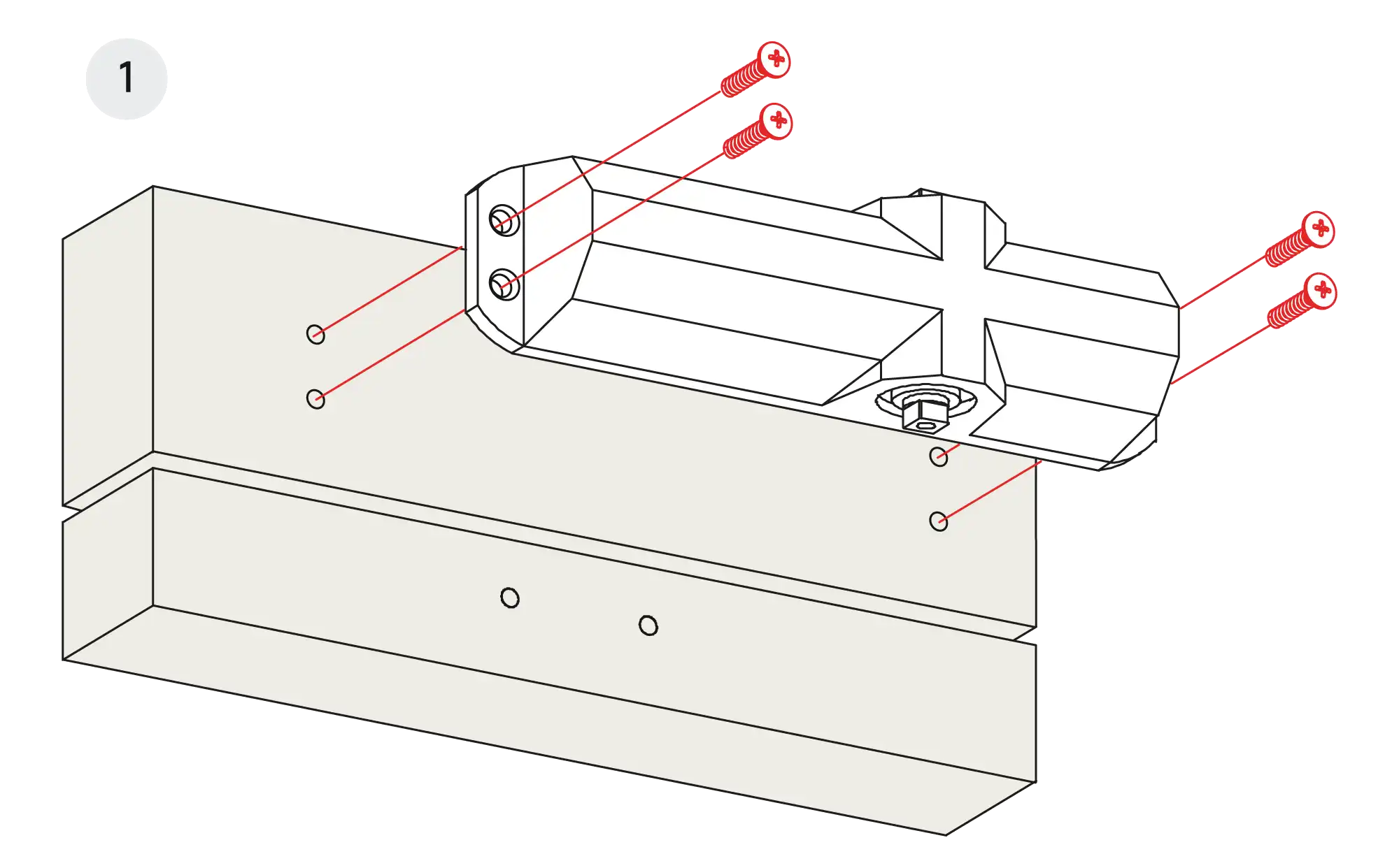 Installation inverted assembly on the opposite side to hinges DIN R