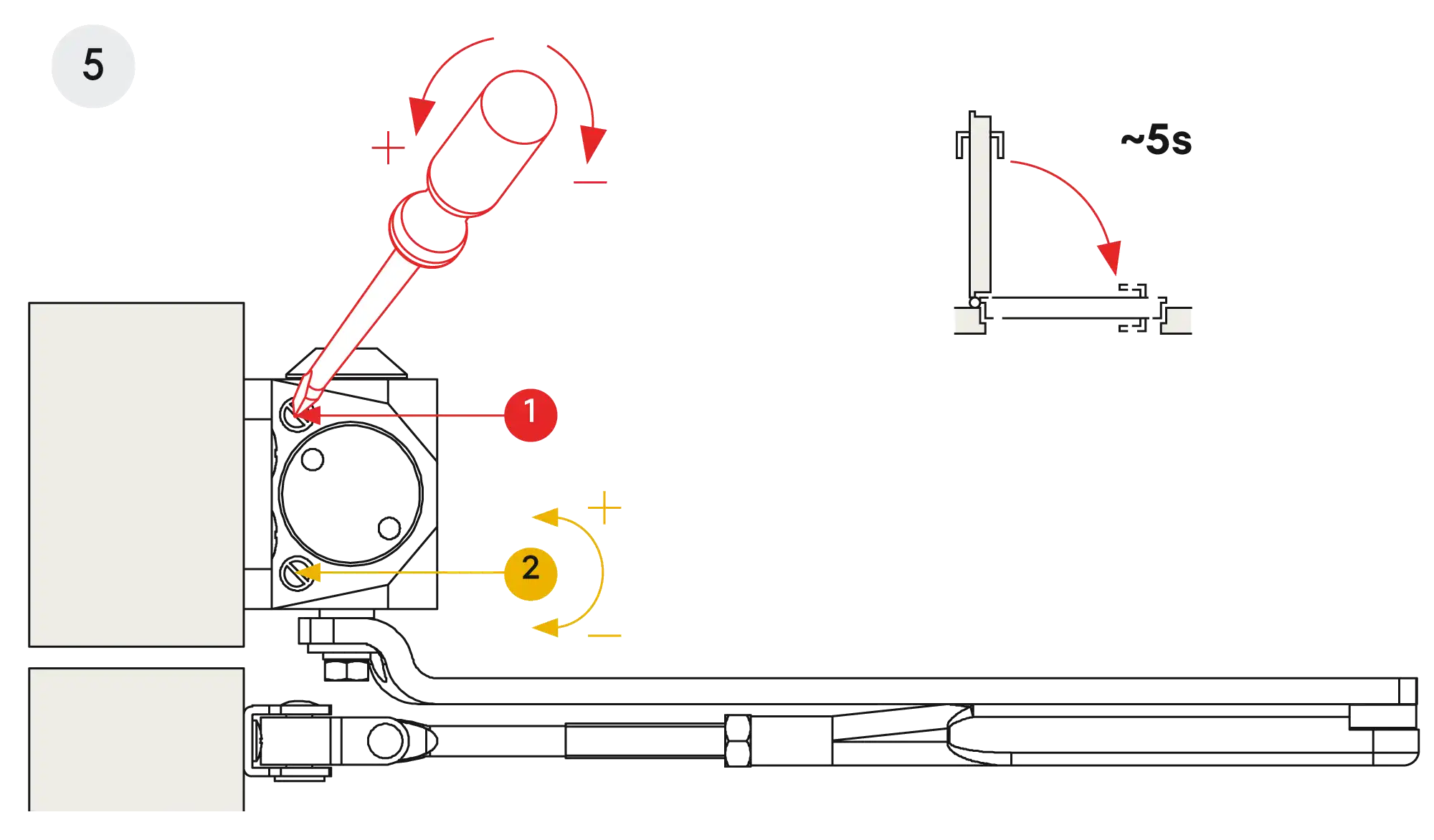 Installation inverted assembly on the opposite side to hinges DIN R