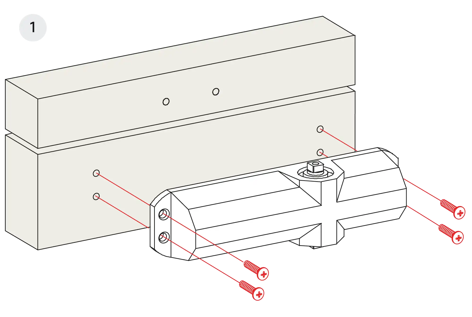 Installation normal mounting right hinge DIN R