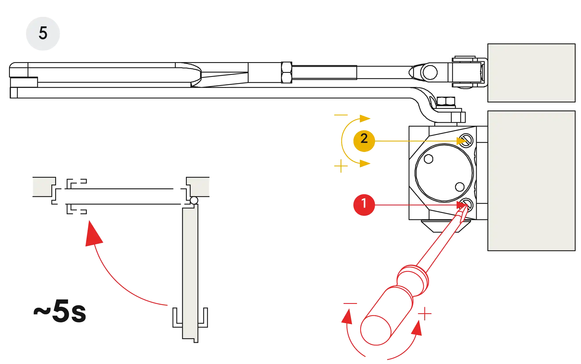 Installation normal mounting right hinge DIN R