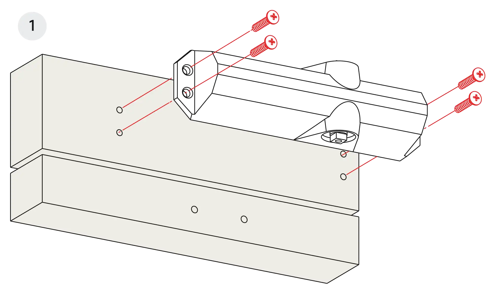 Installation inverted assembly on the opposite side to hinges DIN L