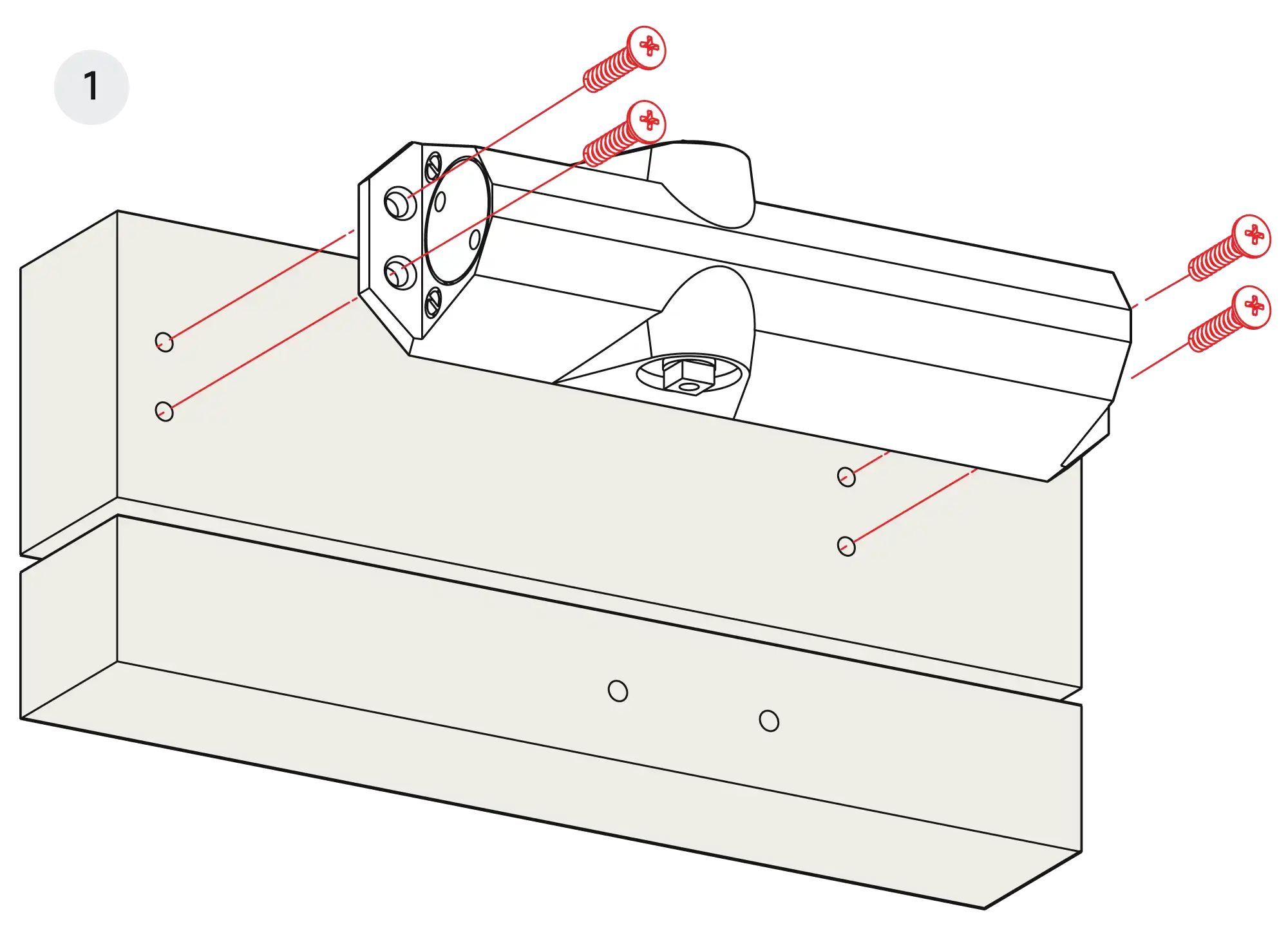 Installation inverted assembly on the opposite side to hinges DIN R
