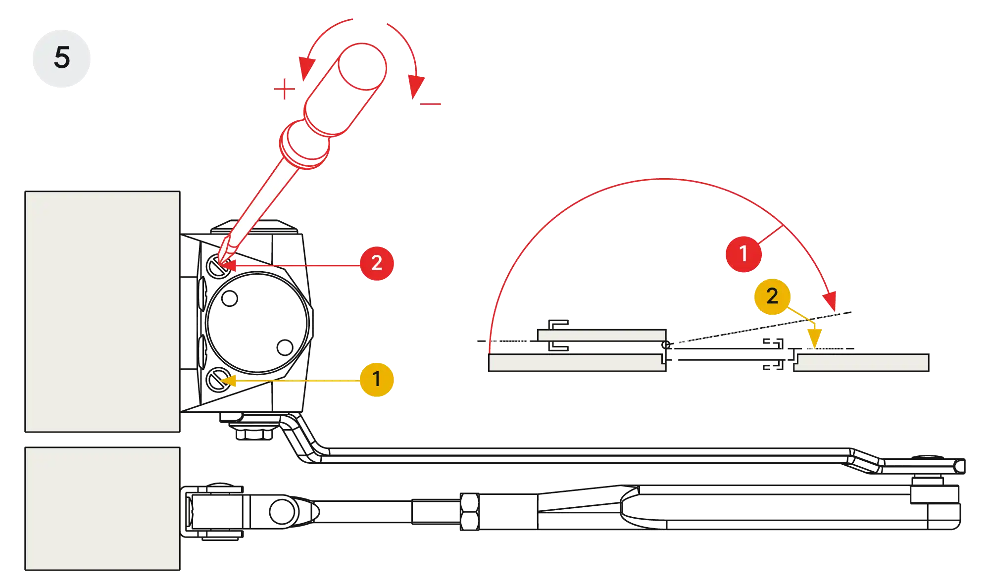 Installation inverted assembly on the opposite side to hinges DIN R