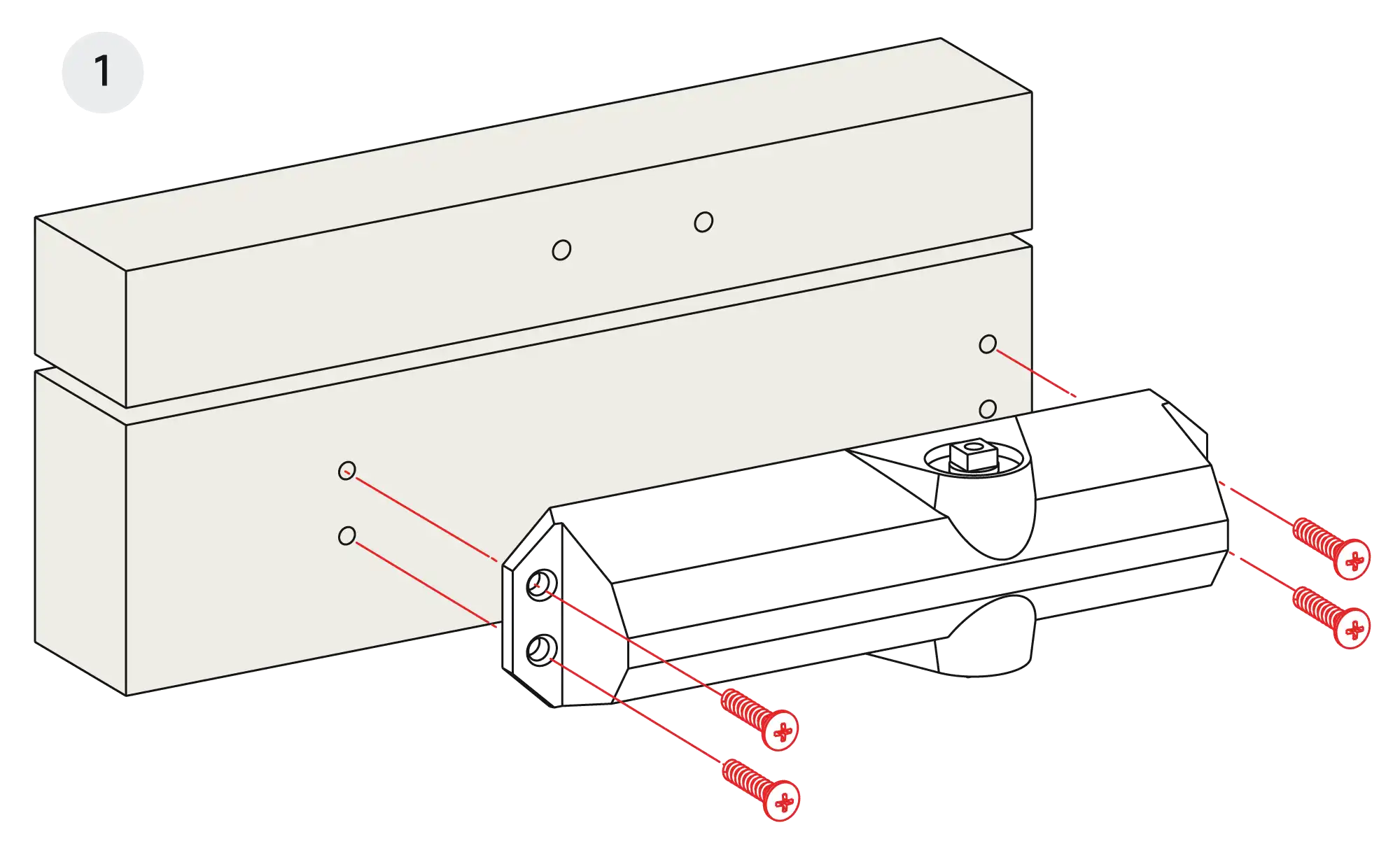 Installation normal mounting right hinge DIN R