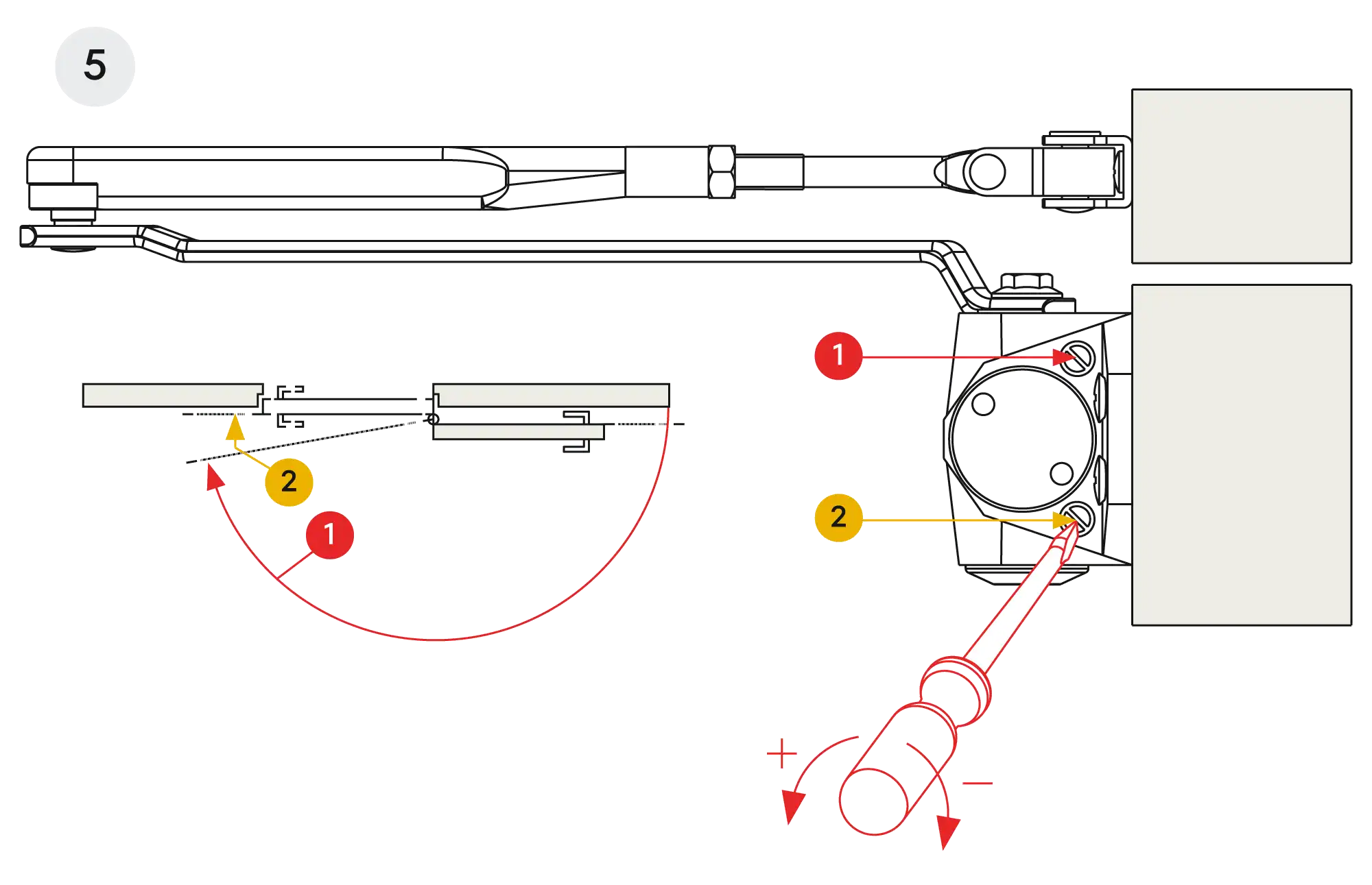 Installation normal mounting right hinge DIN R
