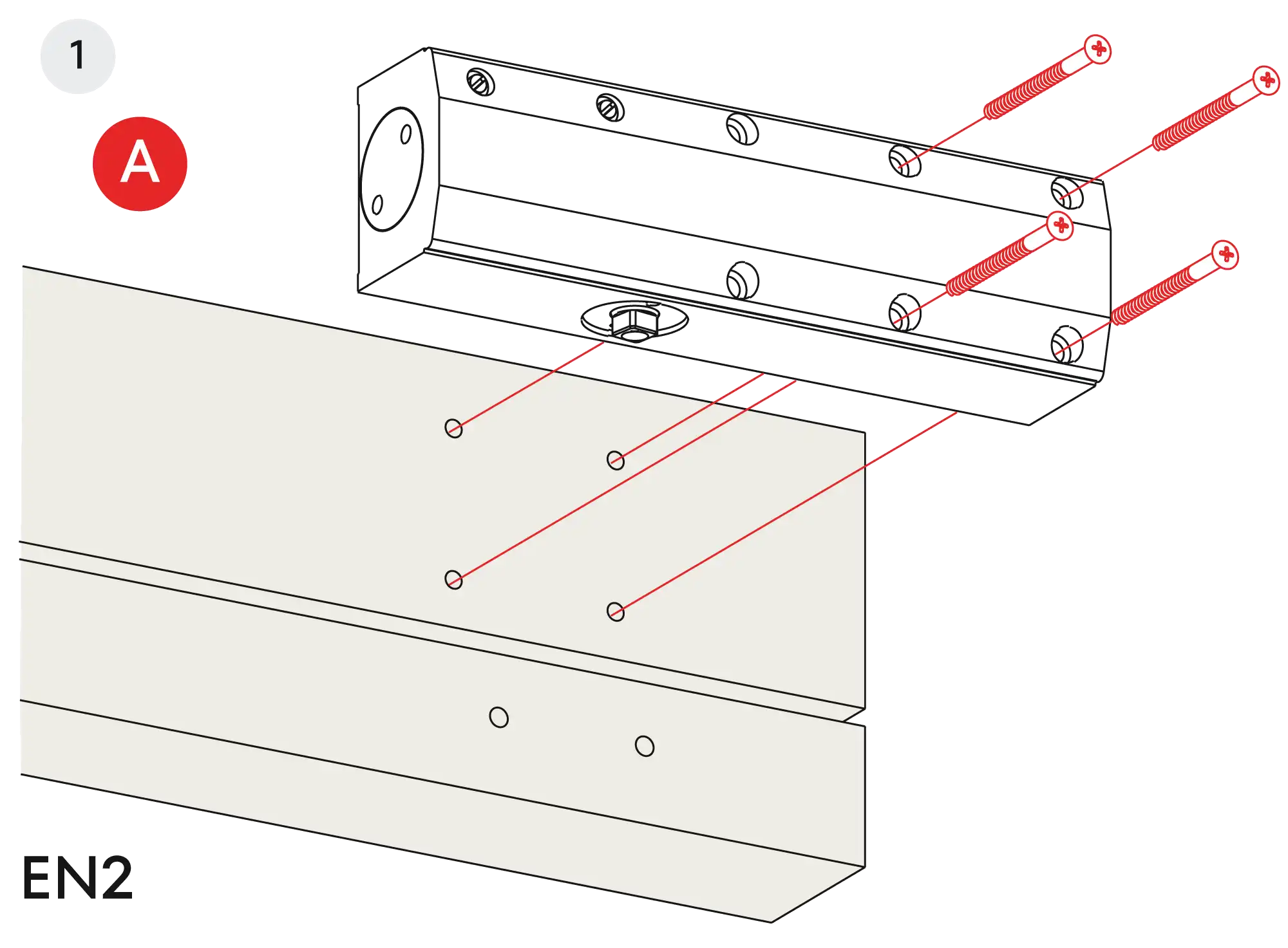 Installation inverted assembly on the opposite side to hinges DIN R