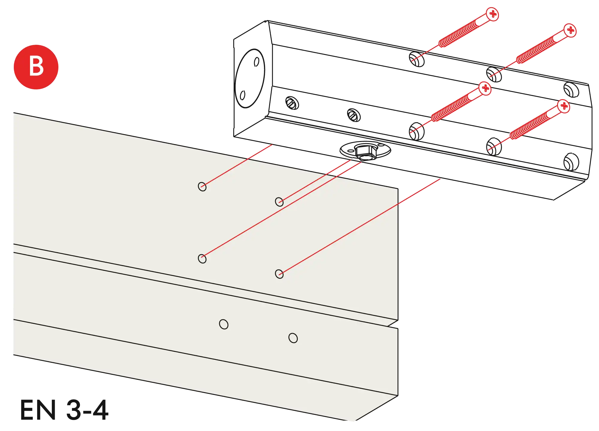Installation inverted assembly on the opposite side to hinges DIN R