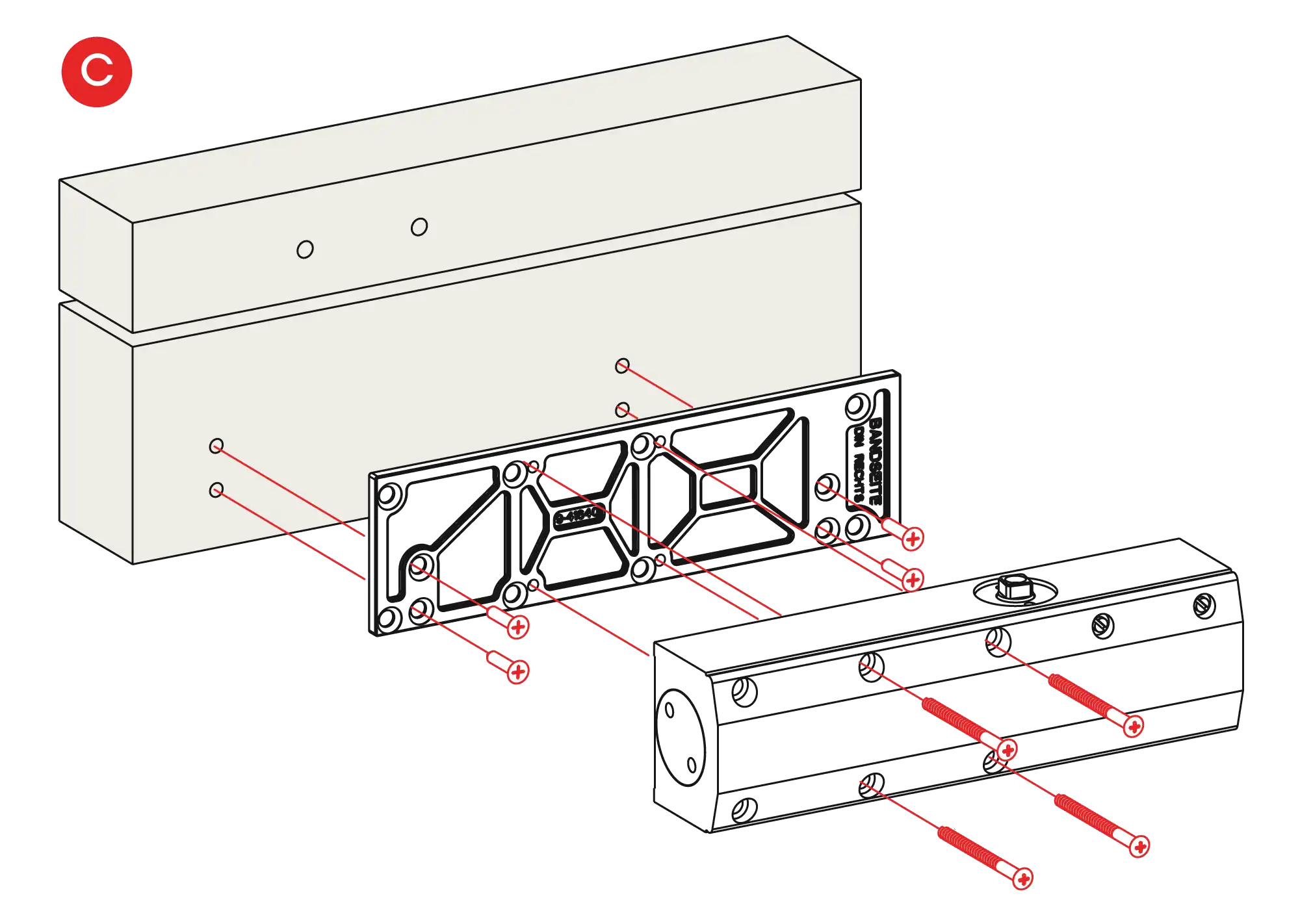 Installation normal mounting right hinge DIN R