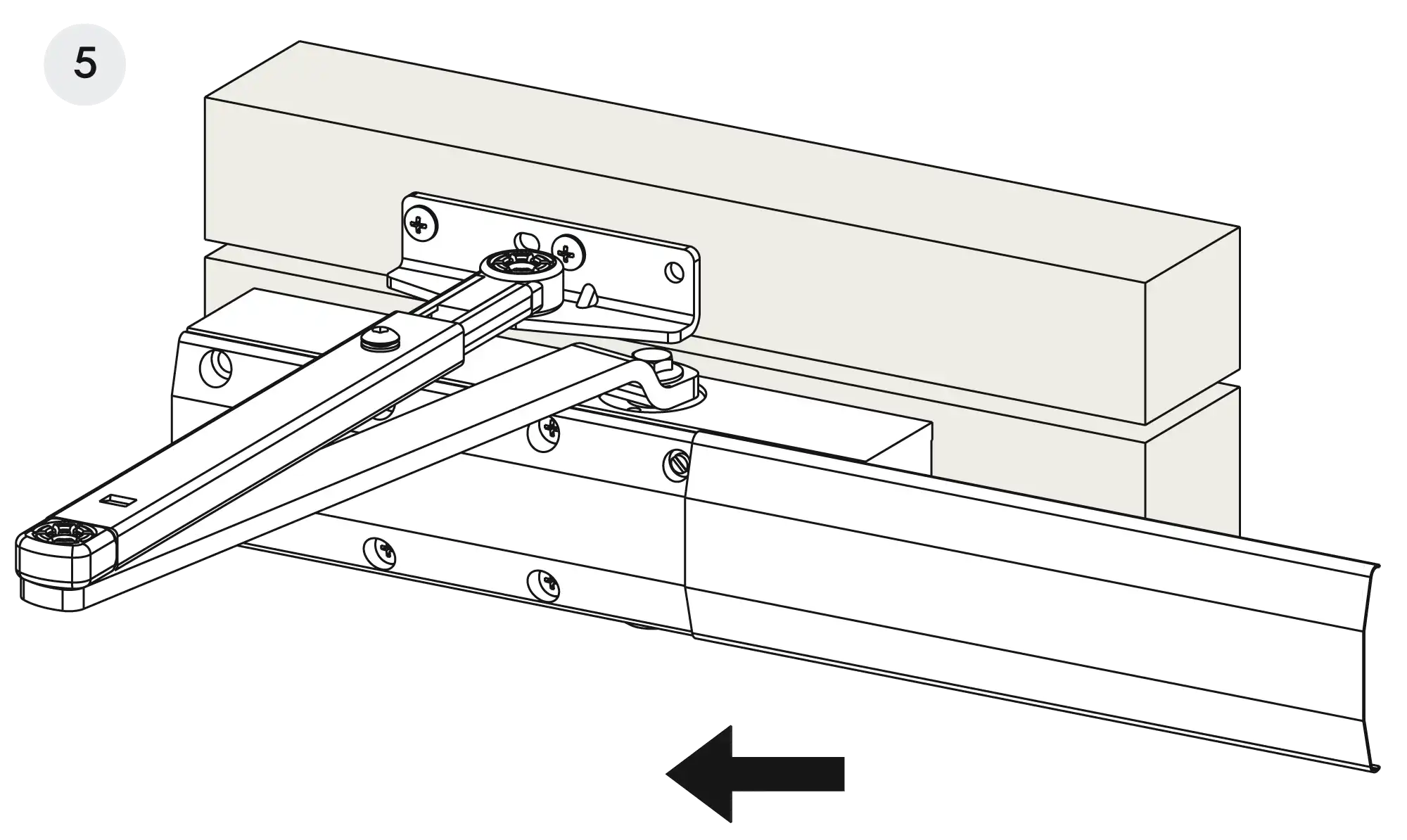 Installation normal mounting right hinge DIN R