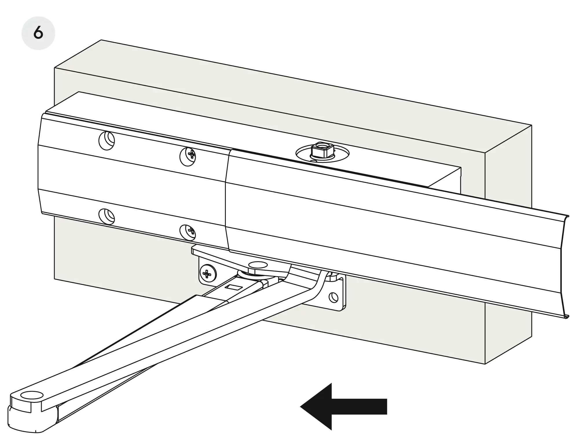 Installation inverted assembly on the opposite side to hinges DIN L