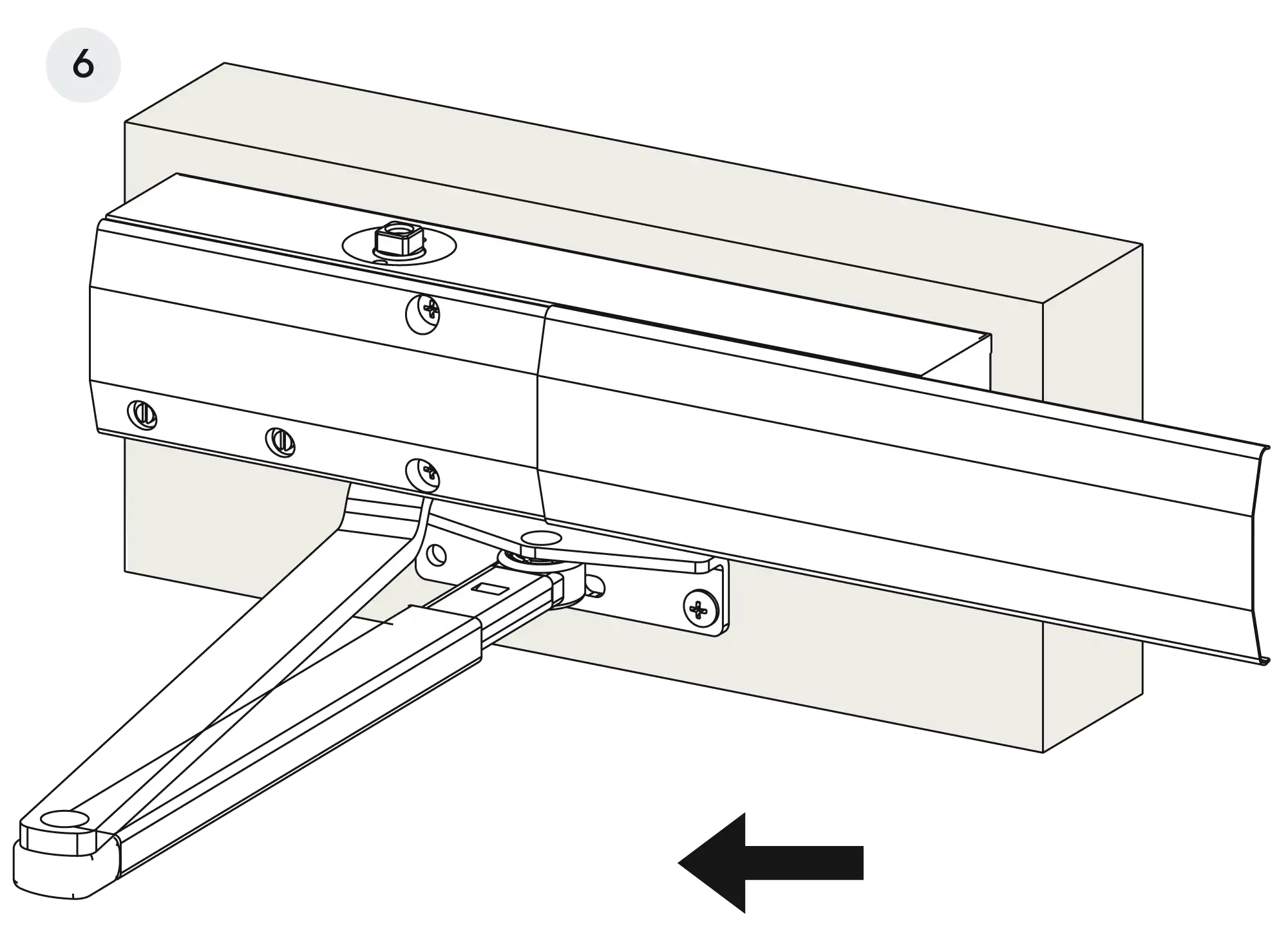 Installation inverted assembly on the opposite side to hinges DIN R
