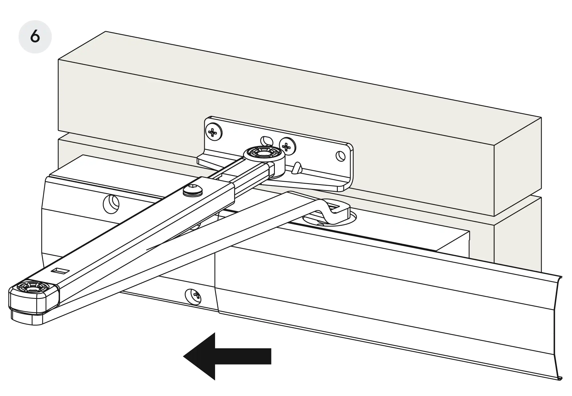 Installation normal mounting right hinge DIN R