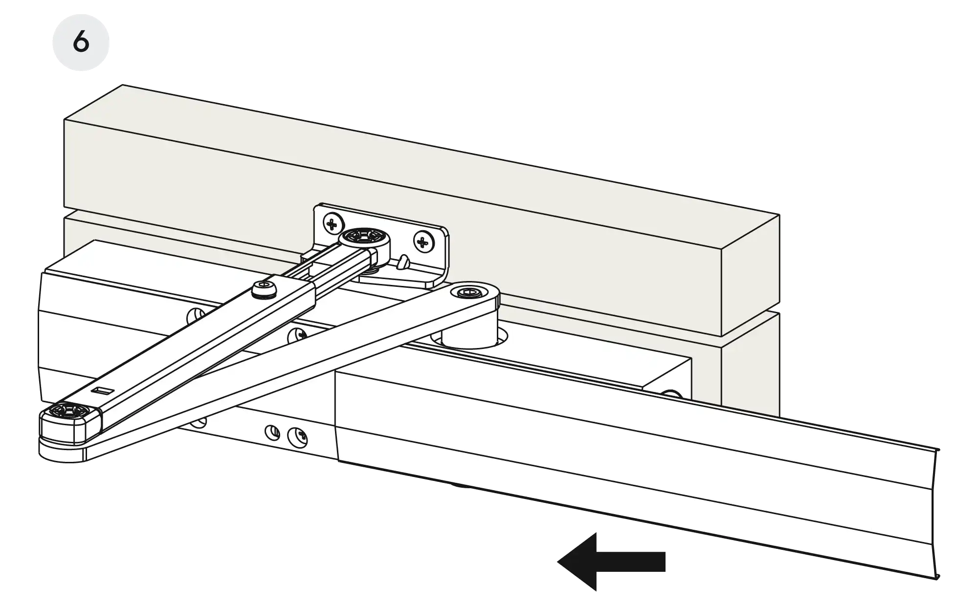 Installation inverted assembly on the opposite side to hinges DIN L