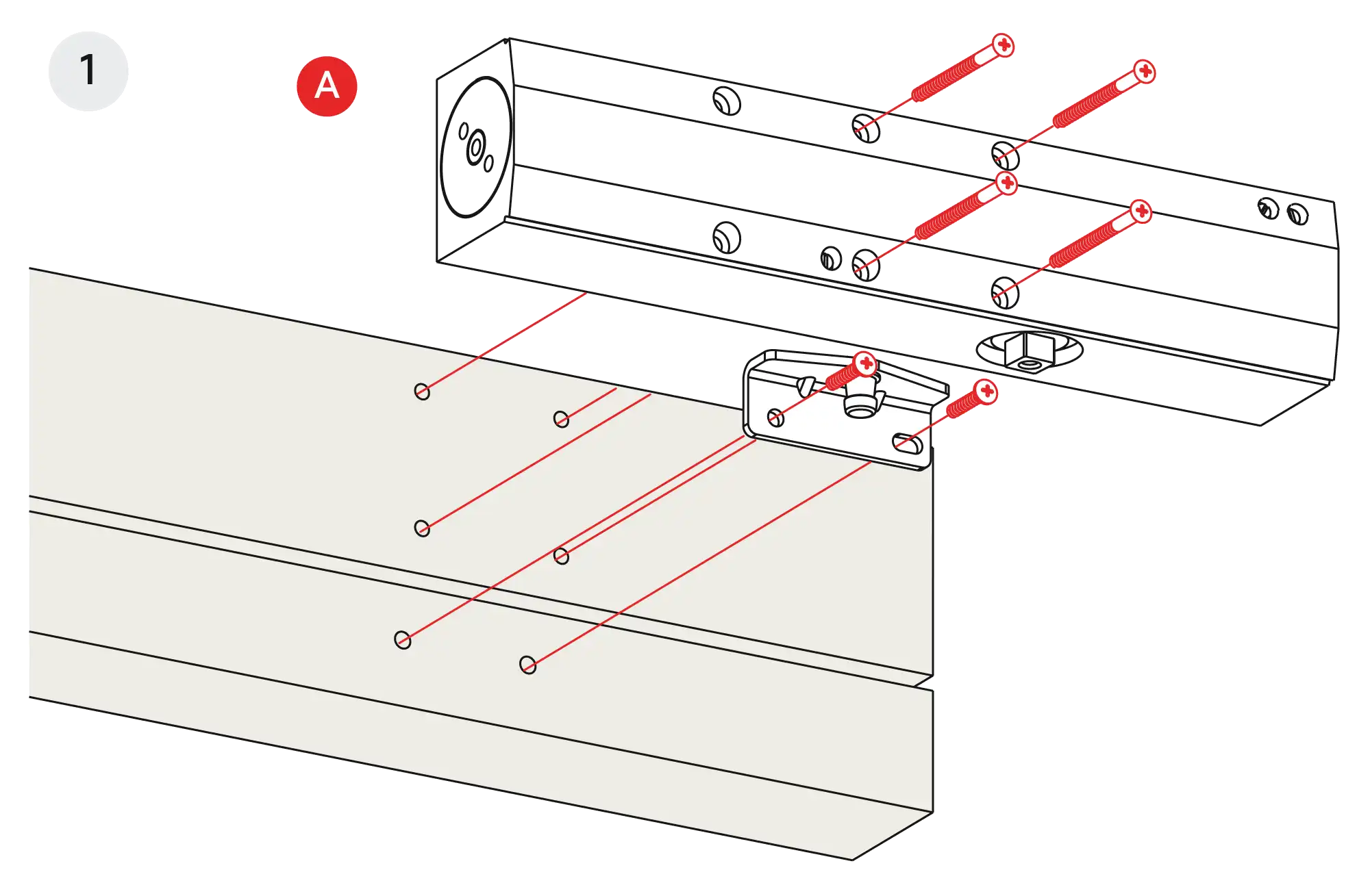 Installation inverted assembly on the opposite side to hinges DIN L