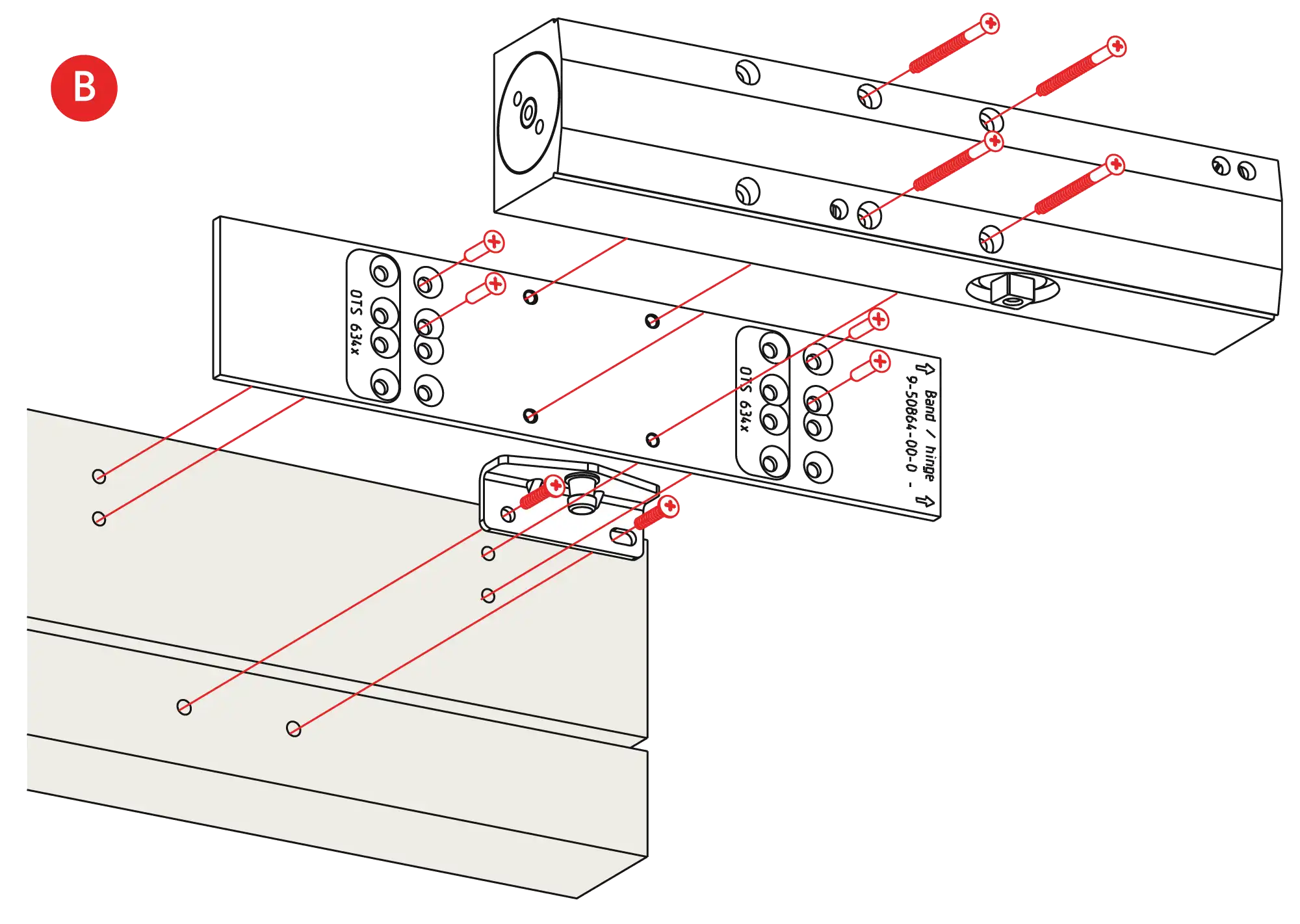 Installation inverted assembly on the opposite side to hinges DIN L
