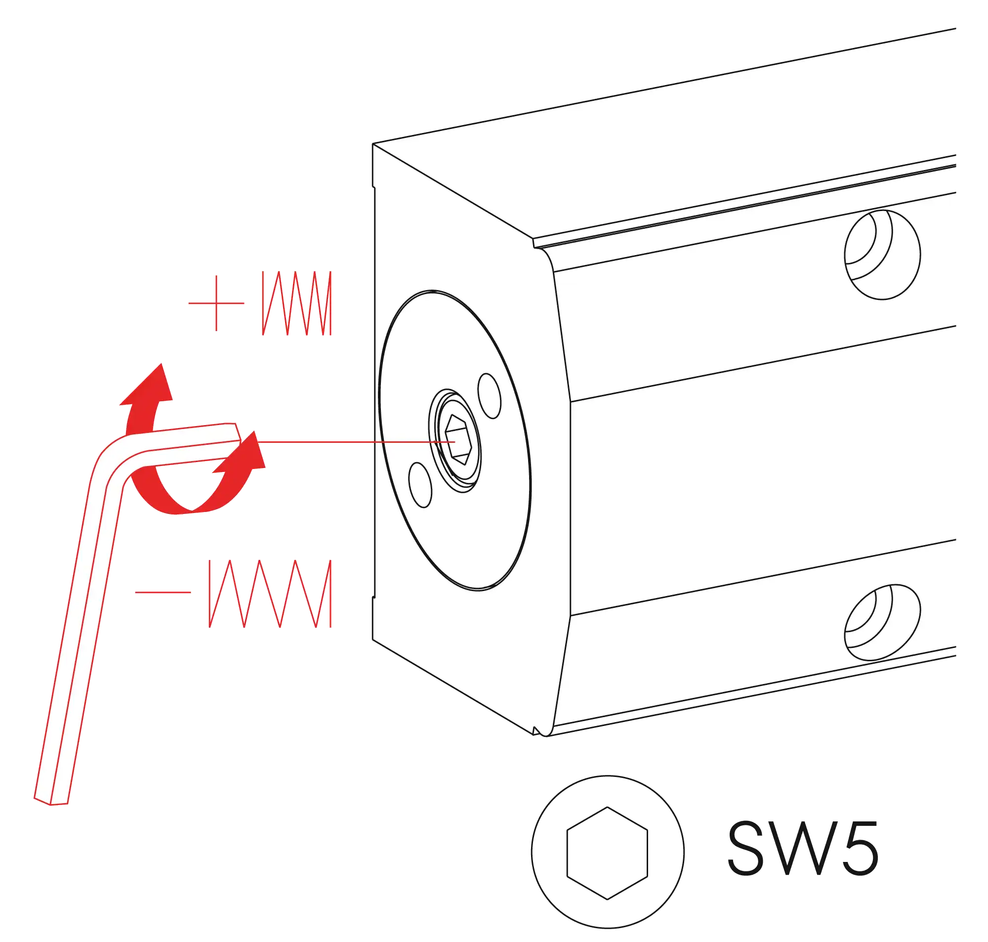Installation inverted assembly on the opposite side to hinges DIN L