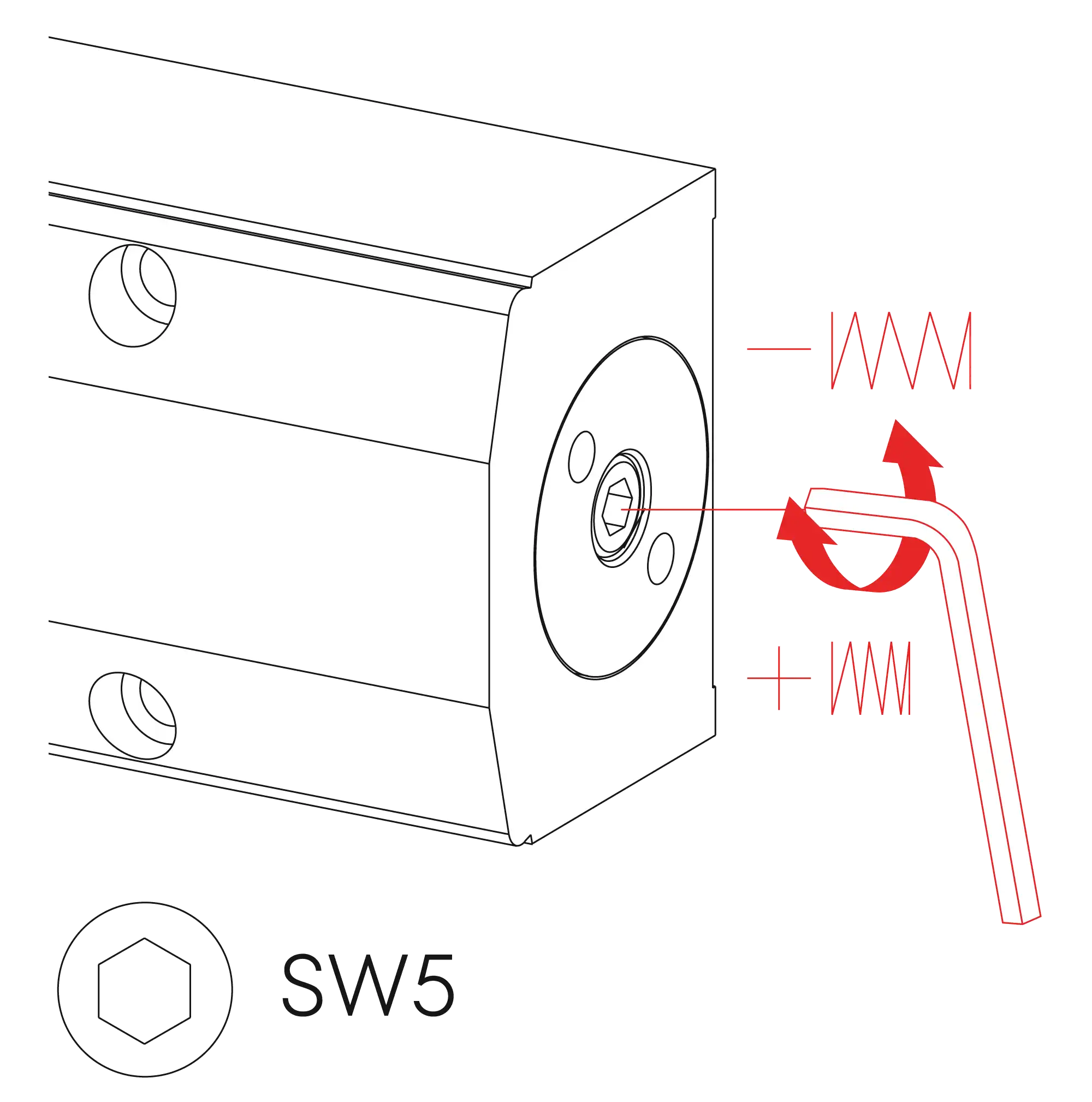 Installation inverted assembly on the opposite side to hinges DIN R