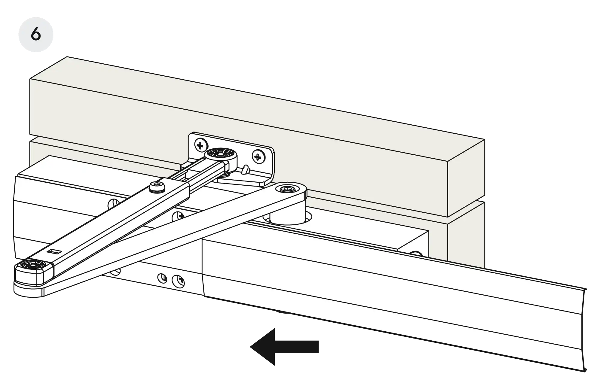 Installation normal mounting right hinge DIN R