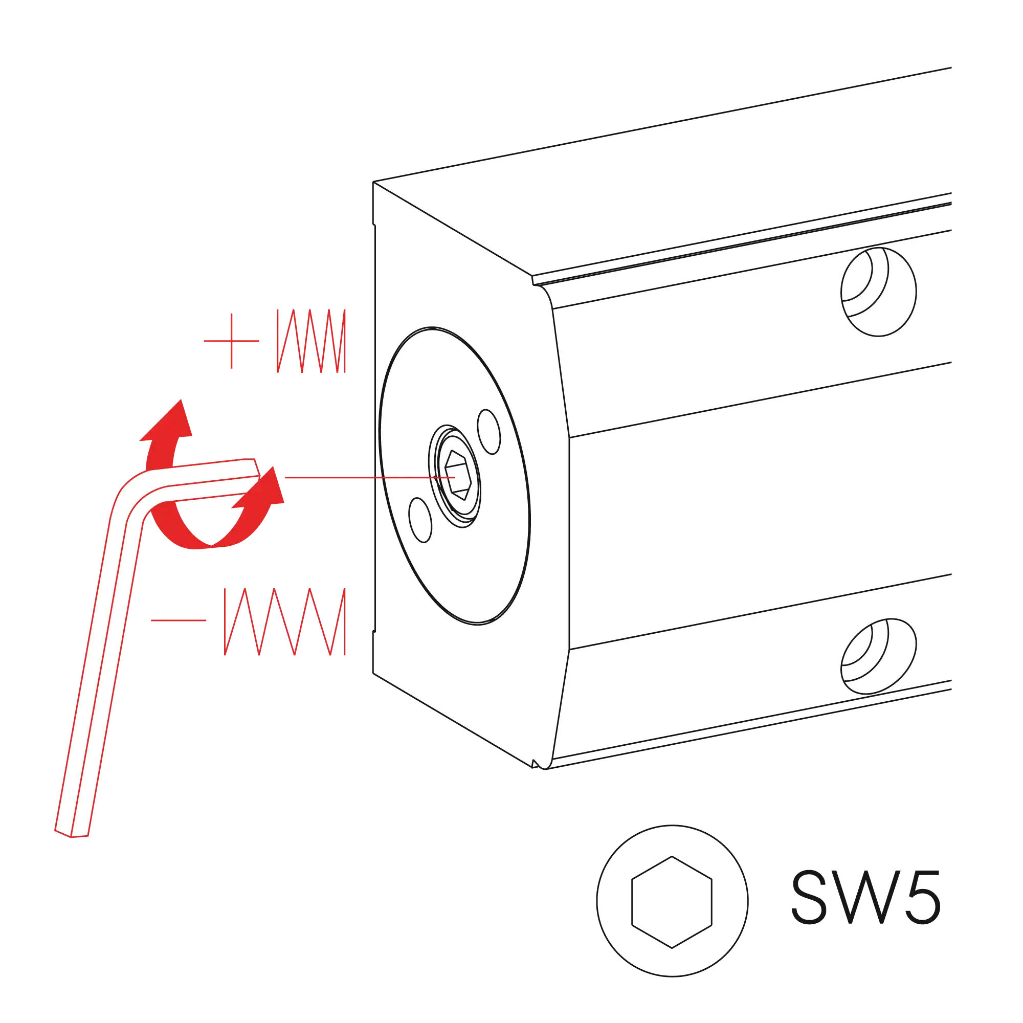 Installation inverted assembly on the opposite side to hinges DIN L