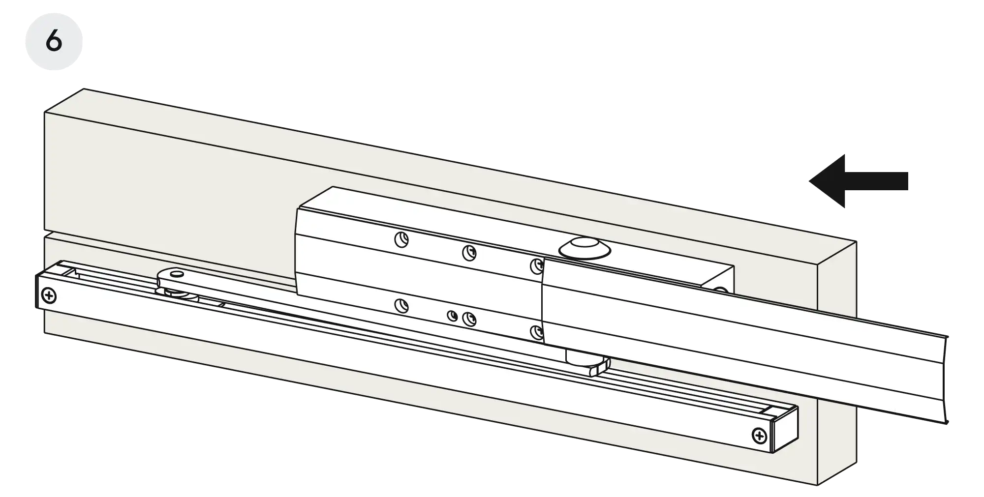 Installation inverted assembly on the opposite side to hinges DIN L