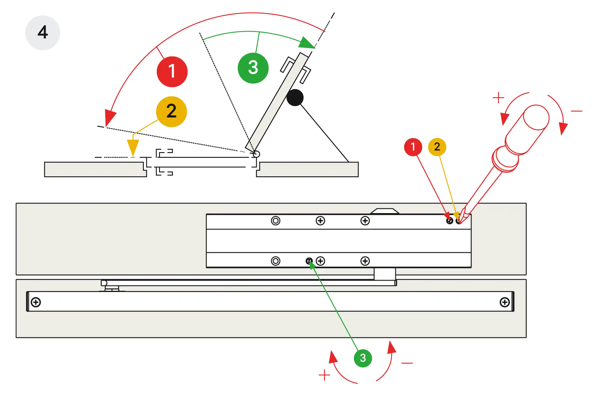 Installation inverted assembly on the opposite side to hinges DIN L