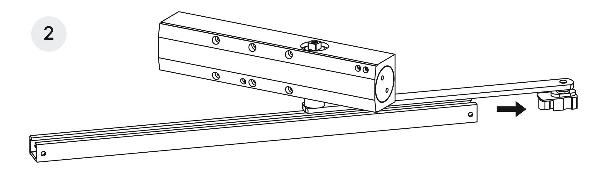 Installation inverted mounting on hinge side DIN L