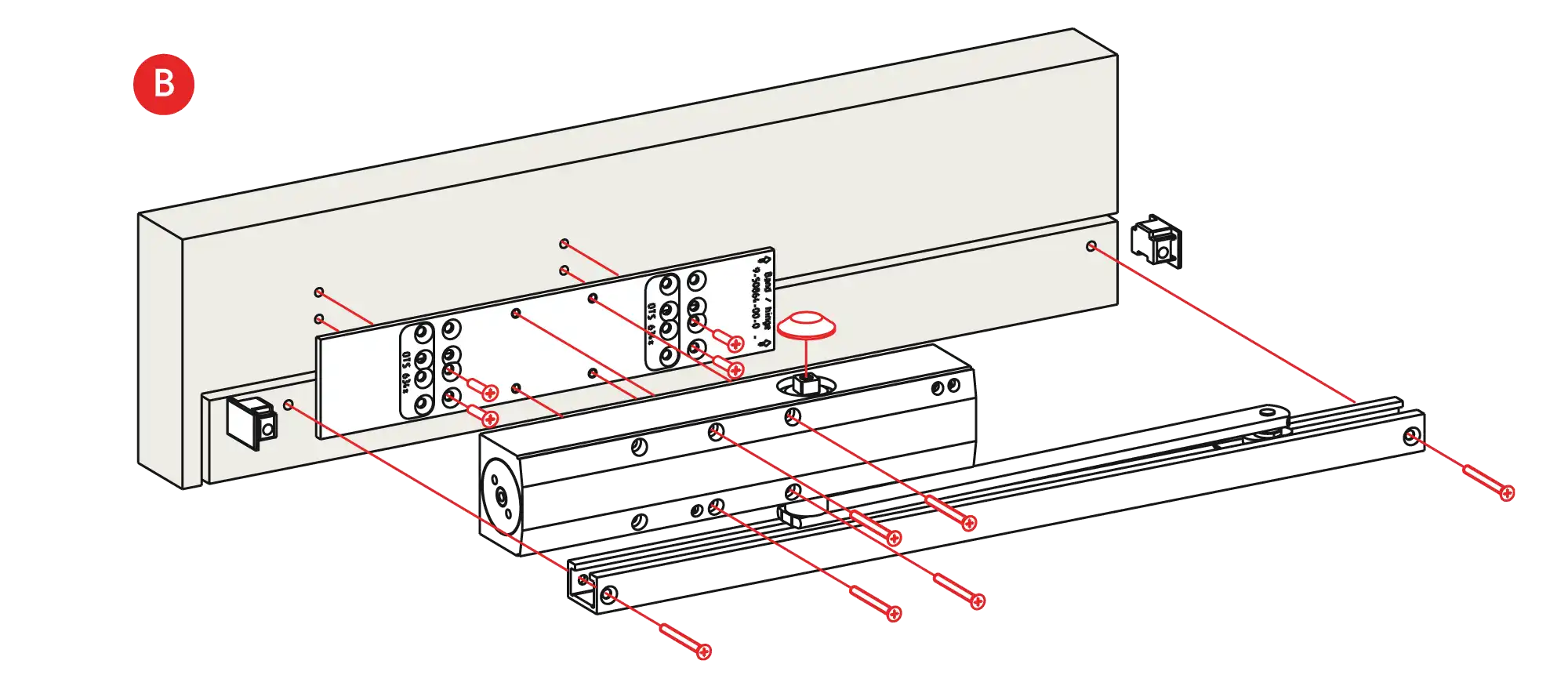 Installation inverted mounting on hinge side DIN L