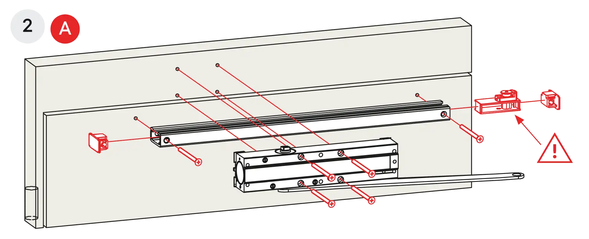 Installation inverted mounting on hinge side DIN R