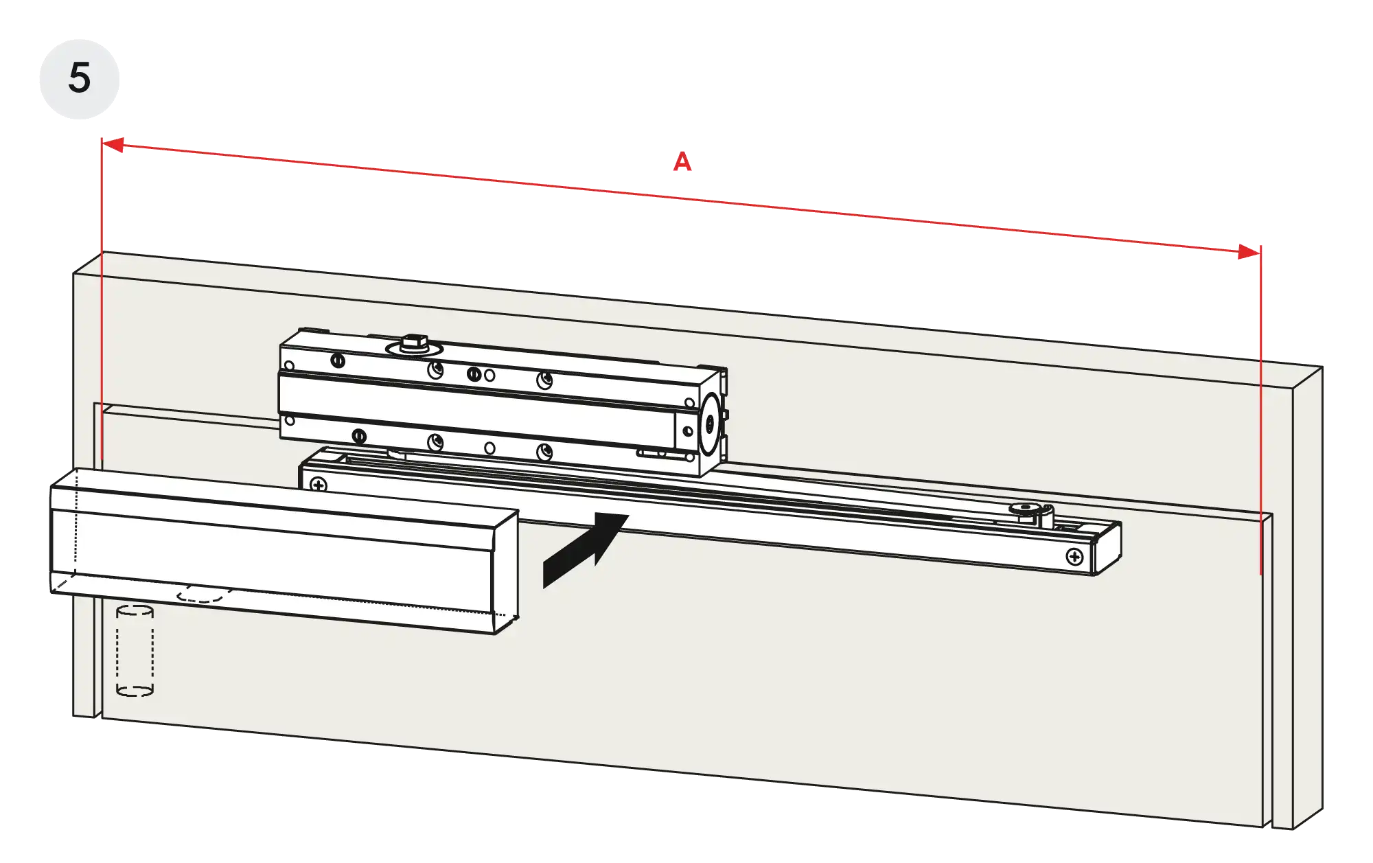 Installation inverted mounting on hinge side DIN R