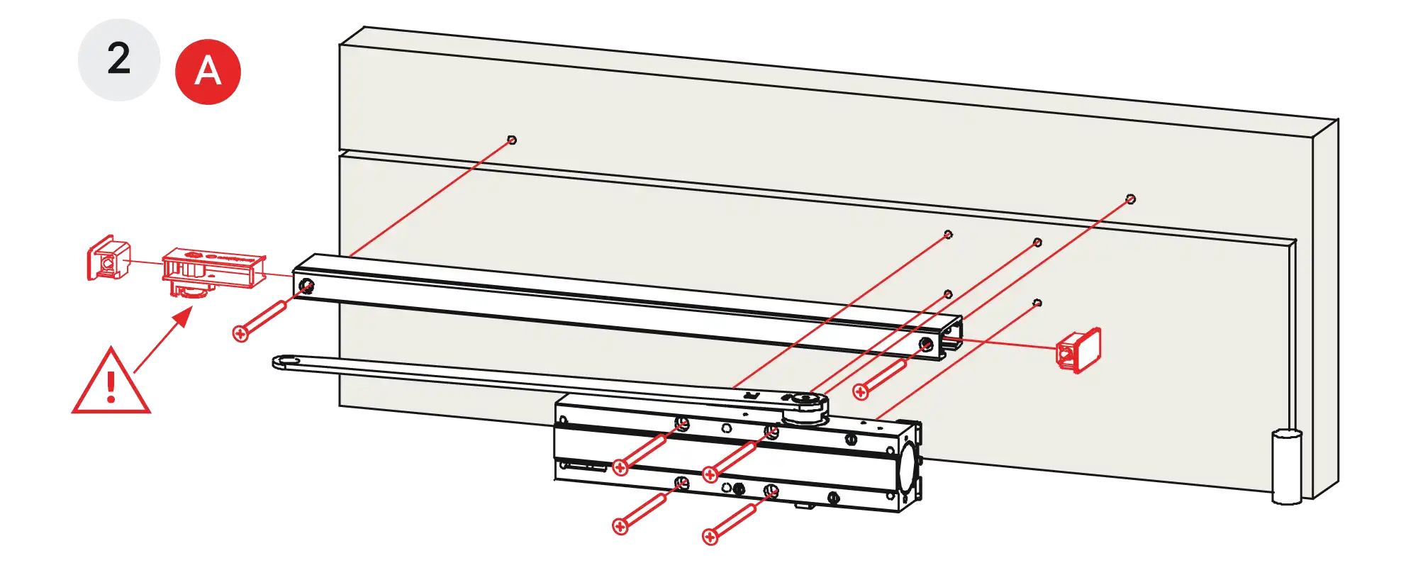 Installation normal mounting right hinge DIN R