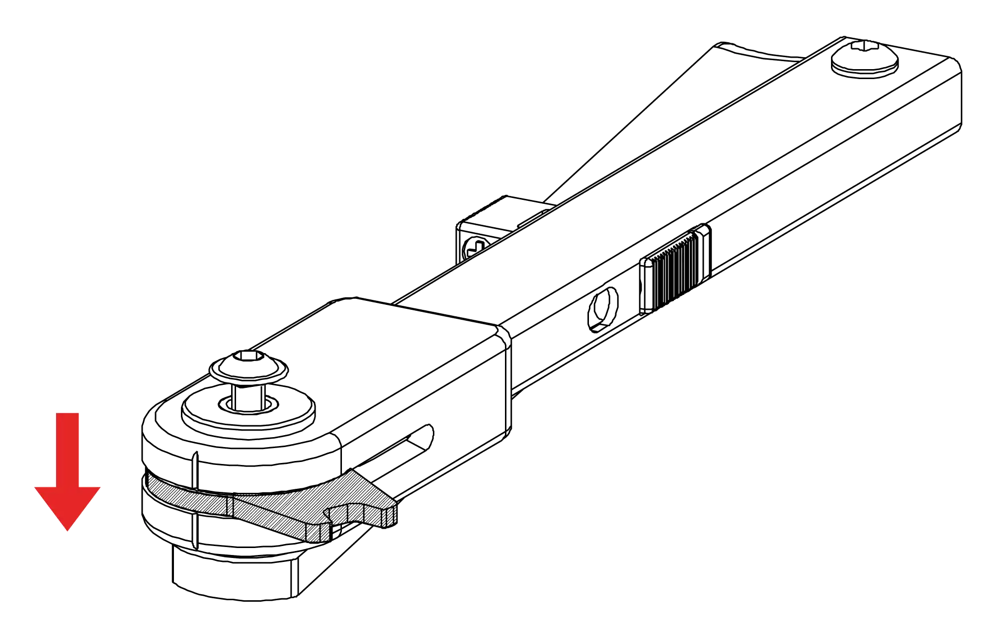 Instalación montaje normal bisagra izquierda DIN L
