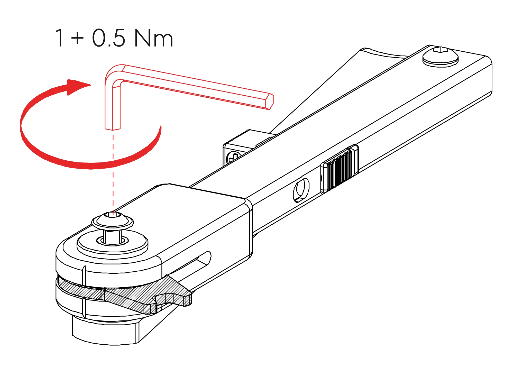 Instalación montaje normal bisagra izquierda DIN L