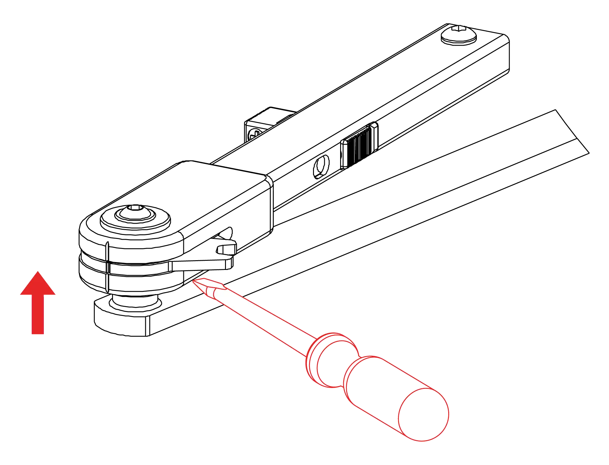 Instalación montaje normal bisagra derecha DIN R