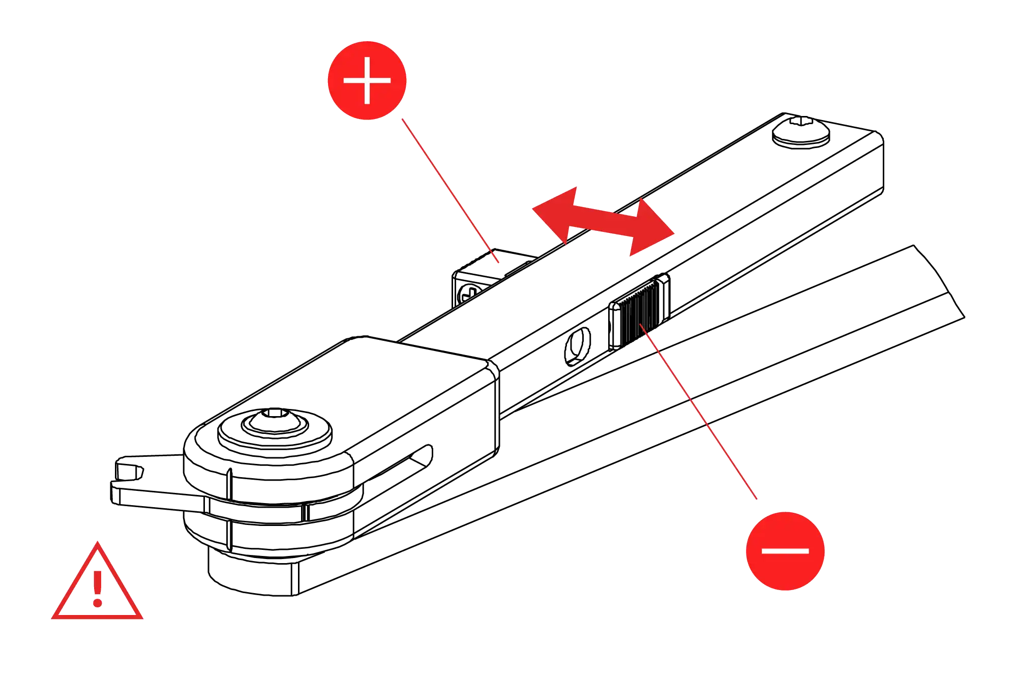Instalación montaje normal bisagra derecha DIN R