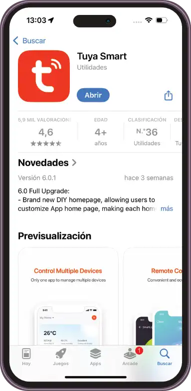 Descargar la app Tuya