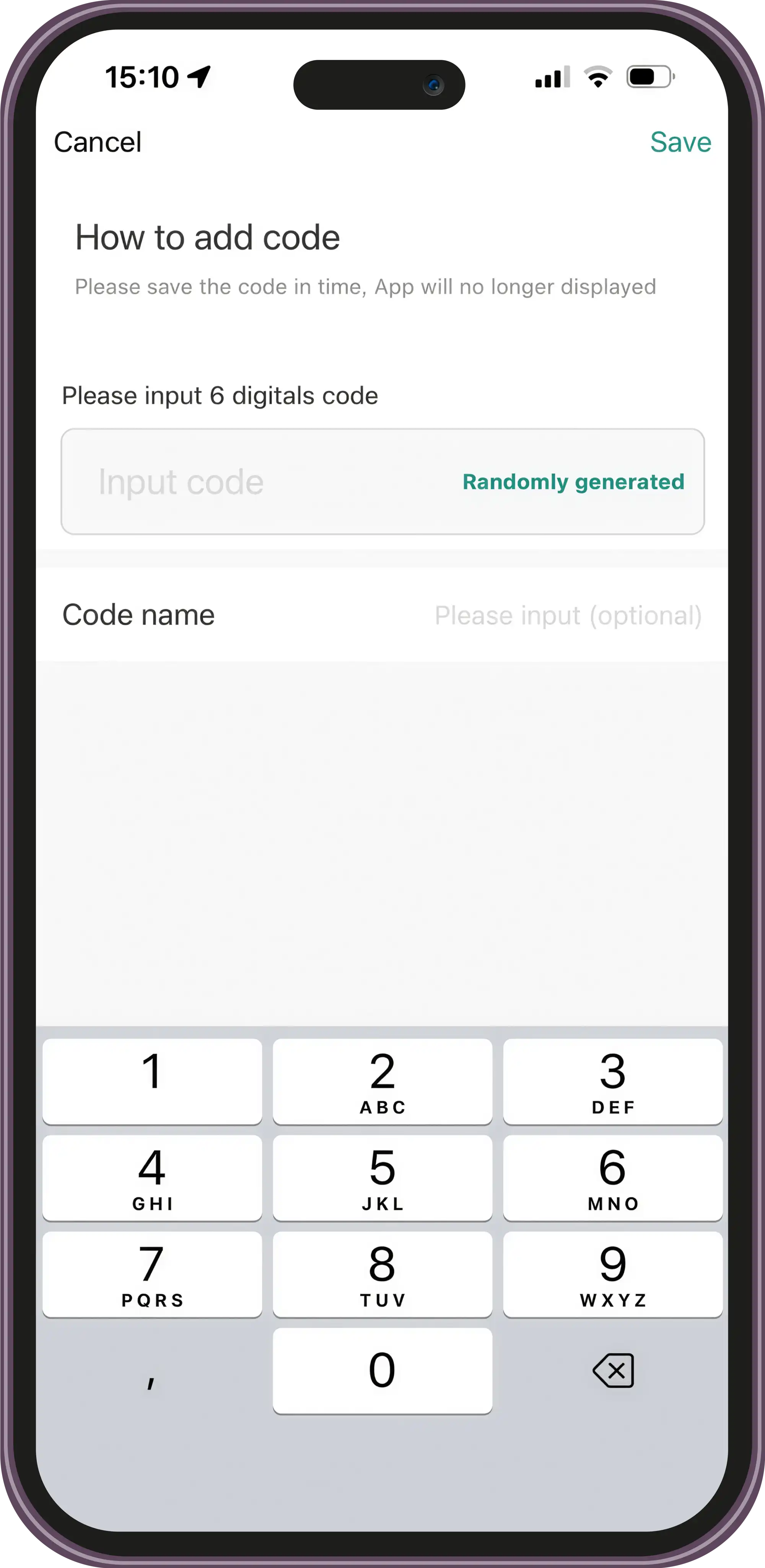 Add a Code